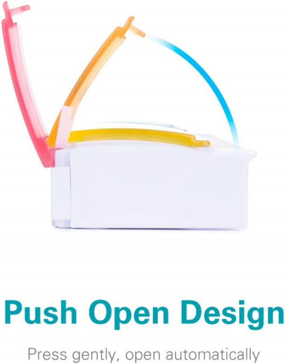Detalle de Sukuos AM PM Weekly Pill Organizer 2 Times a Day – Large 7 Day Case (Rainbow)