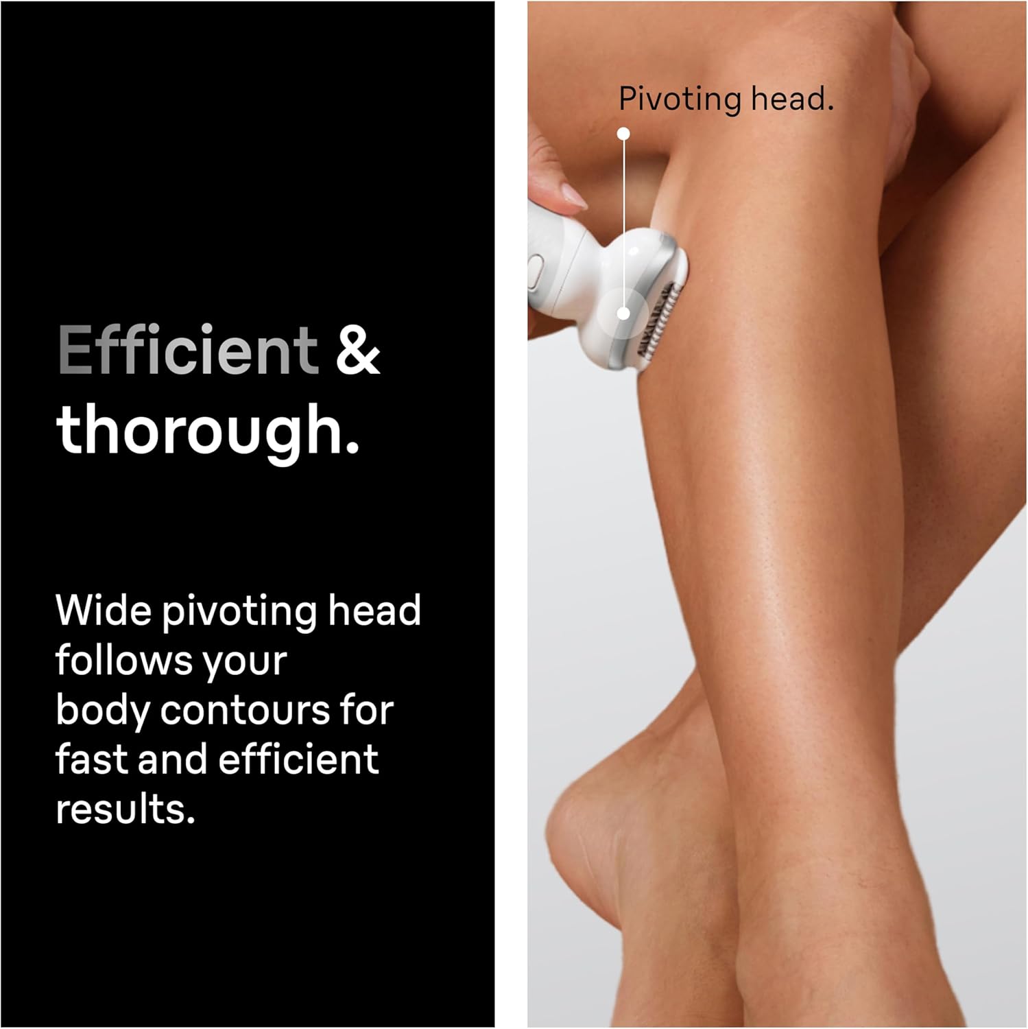 Detalle de Braun Silk·épil 9 (9-041) Wet & Dry Epilator with Pivoting Head, Wet & Dry, Includes Shaver Head and Trimmer Comb