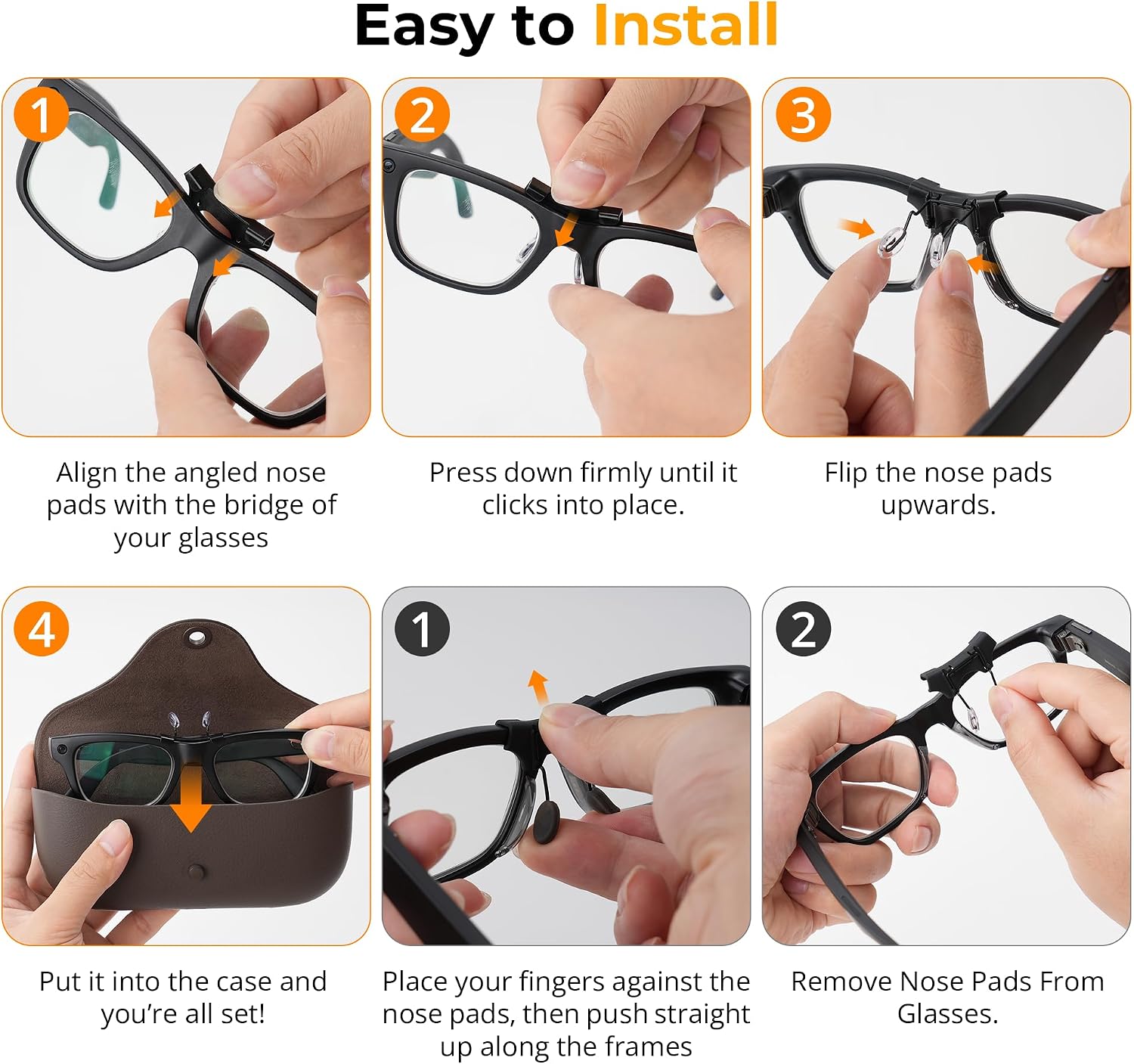 Thumbnail 6 de HiBloks Ray-Ban Meta Blayzer Gen 2用ノーズパッド｜滑り止めシリコン・跳ね上げ式