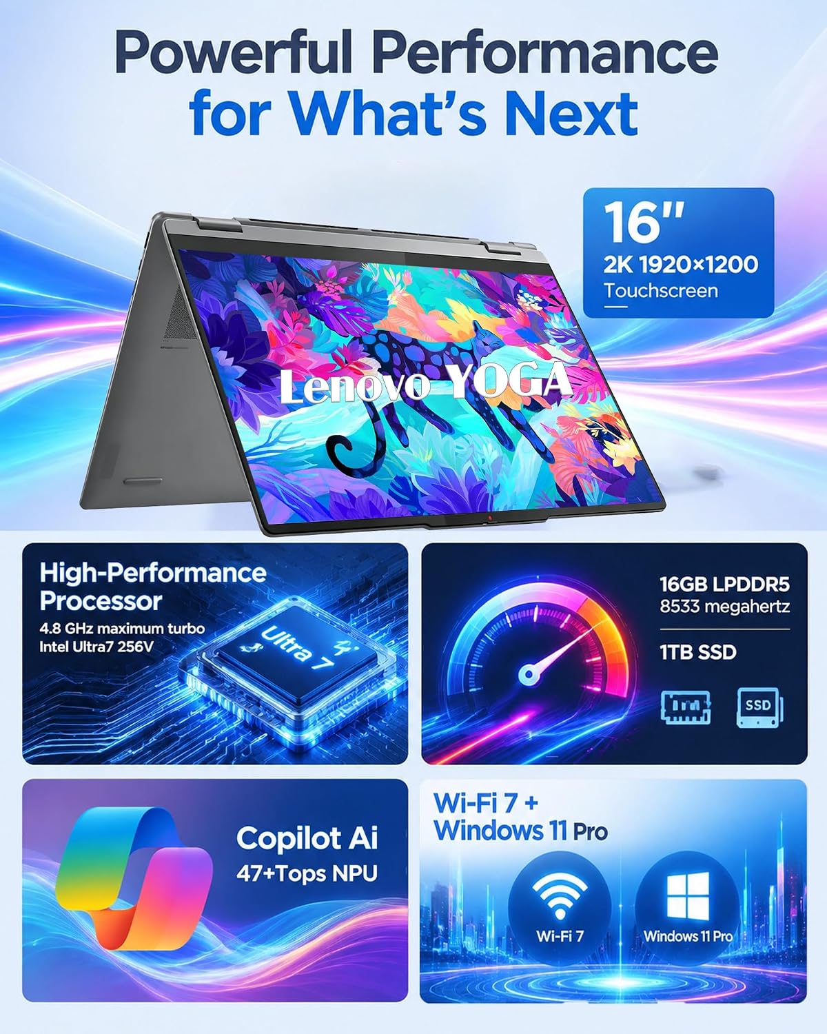 Detalle 2 de Lenovo 2-in-1 laptop 16-inch