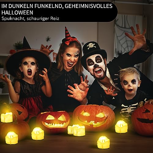 Thumbnail 7 de daphomeu LED Teelichter, 14er Set – flackernde Kerzen ohne Flamme, Ø 3,6 cm x H 3,2 cm