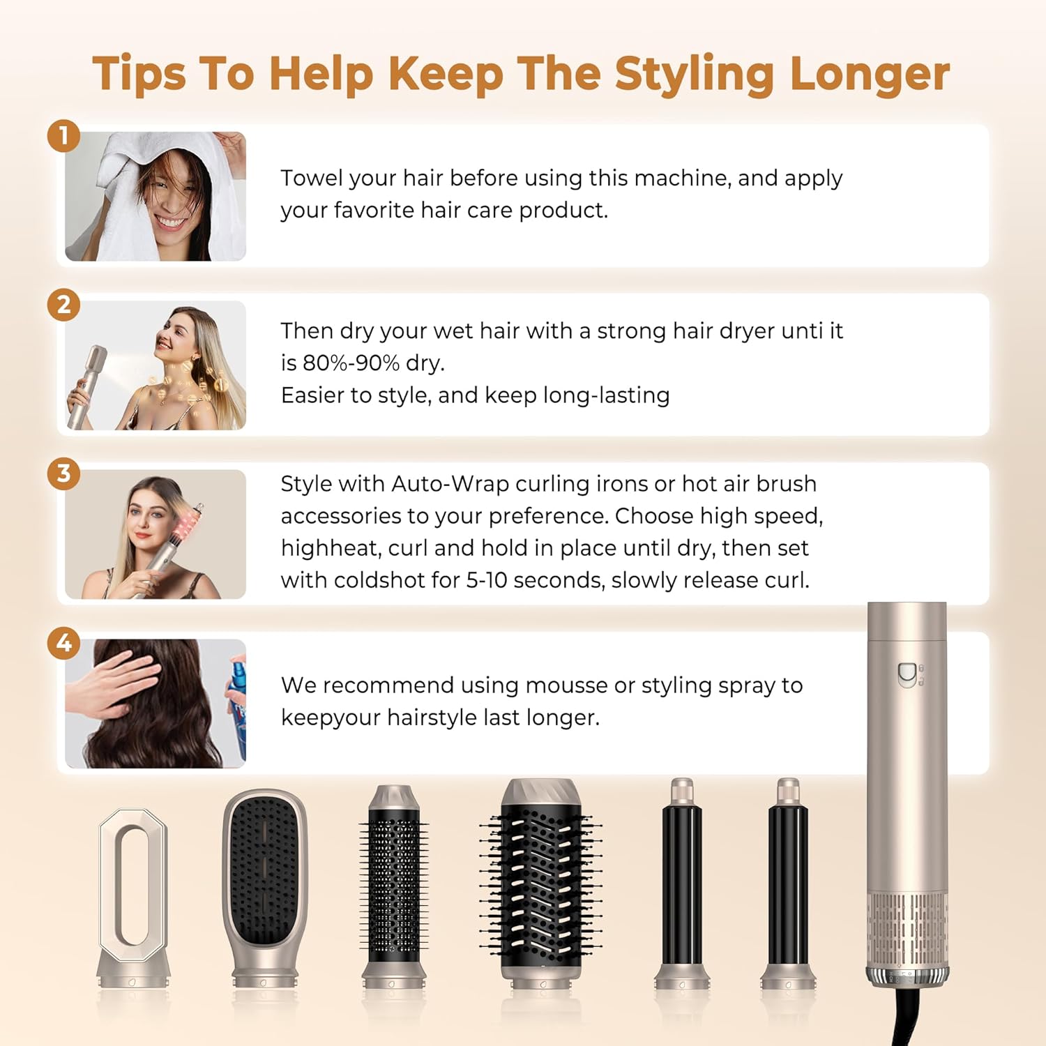Thumbnail 6 de UKLISS Airbrush Hairstyler 6 in 1 1000 W
