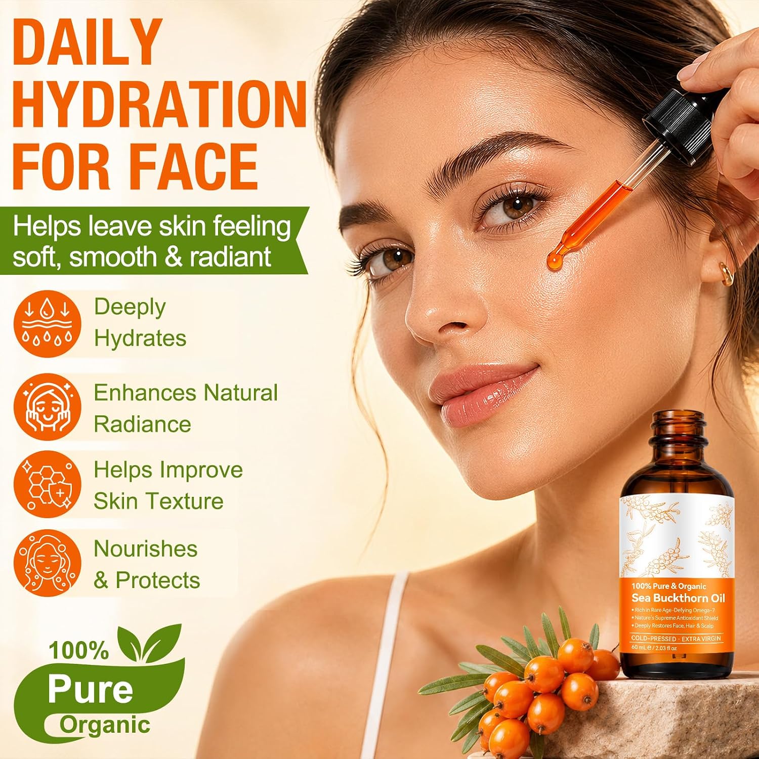 Detalle de Sea Buckthorn Oil, 60 mL