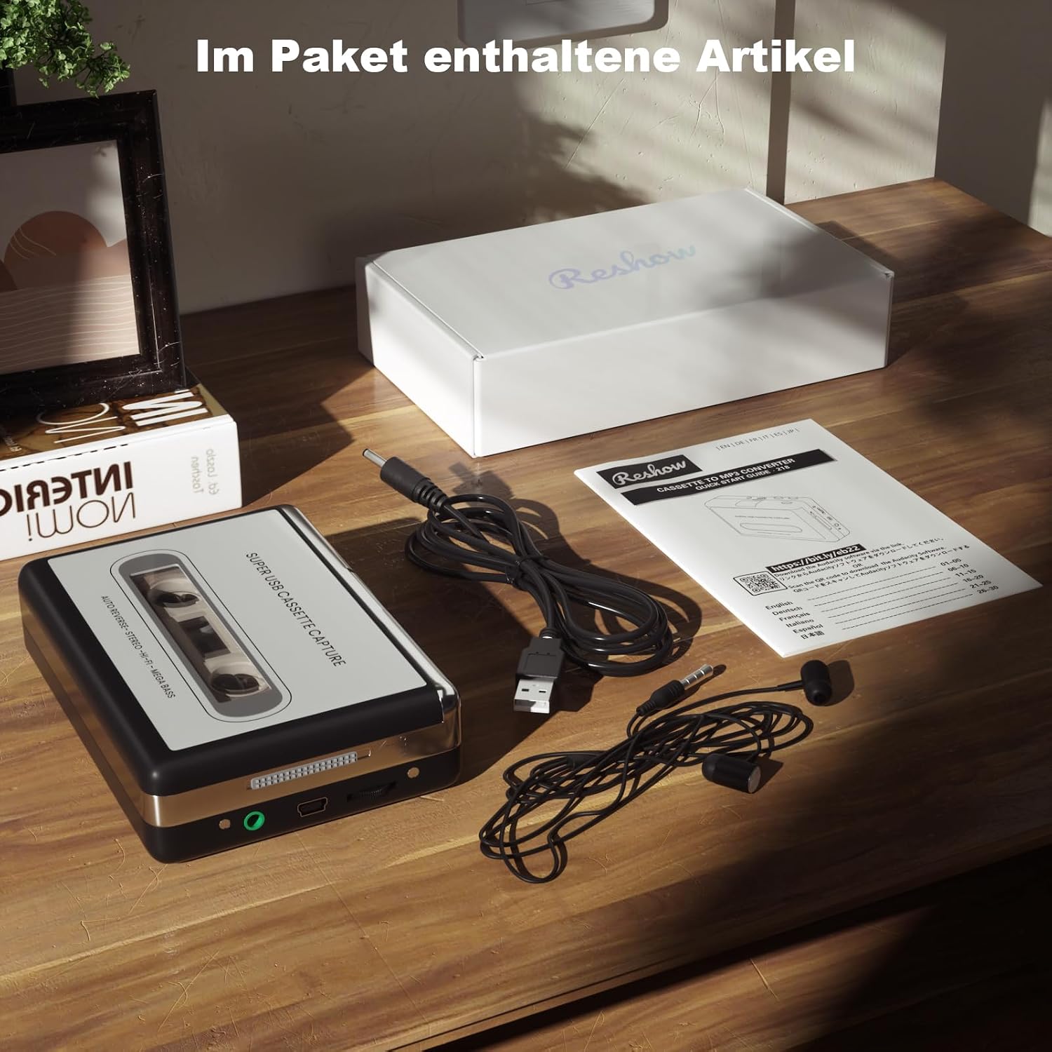 Detalle de Reshow Registratore a cassette audio MP3