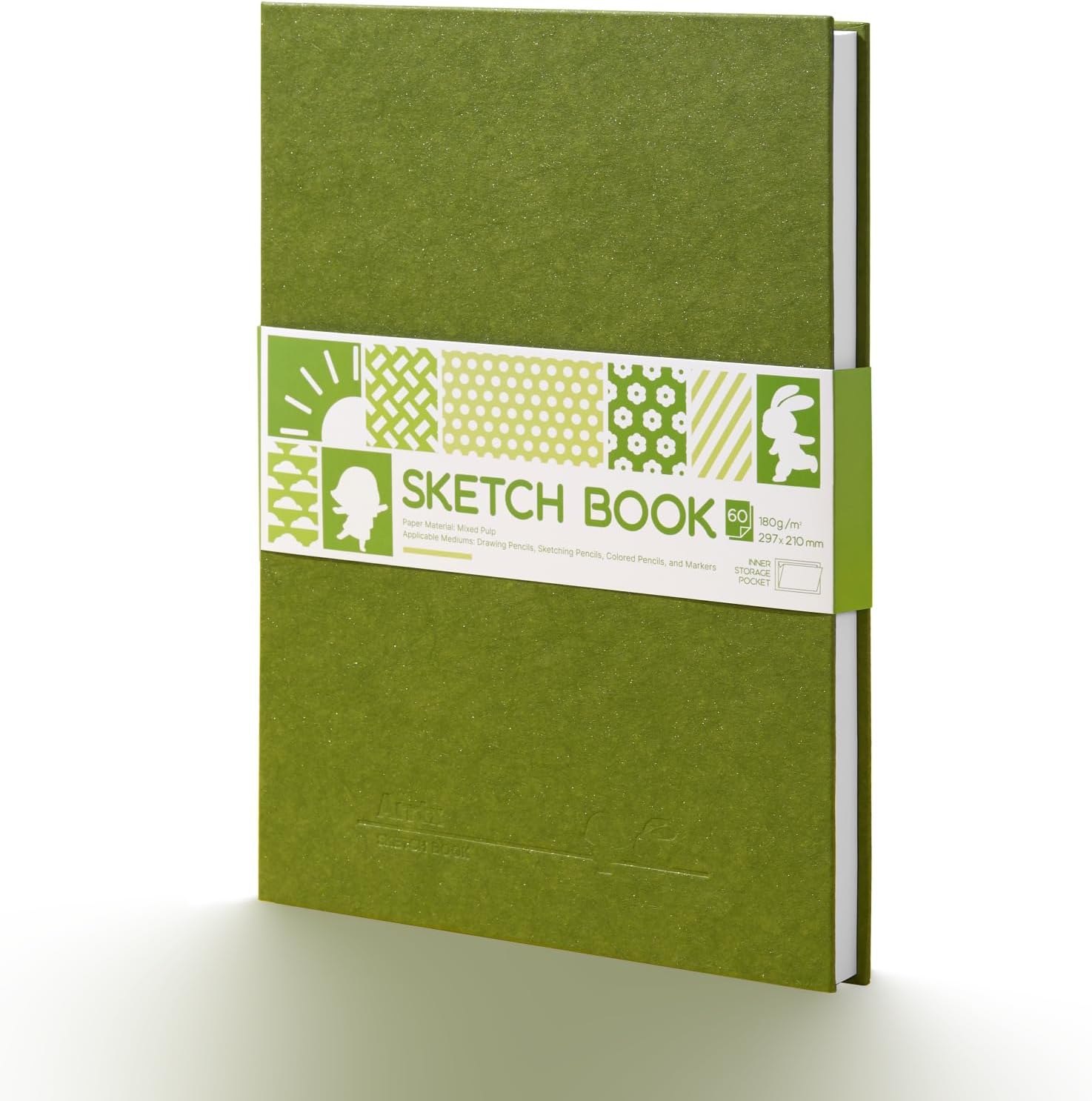Thumbnail 6 de Arrtx carnet de croquis A6, 2 paquets de 120 feuilles/240 pages, reliure dos libre, 180 g/m²