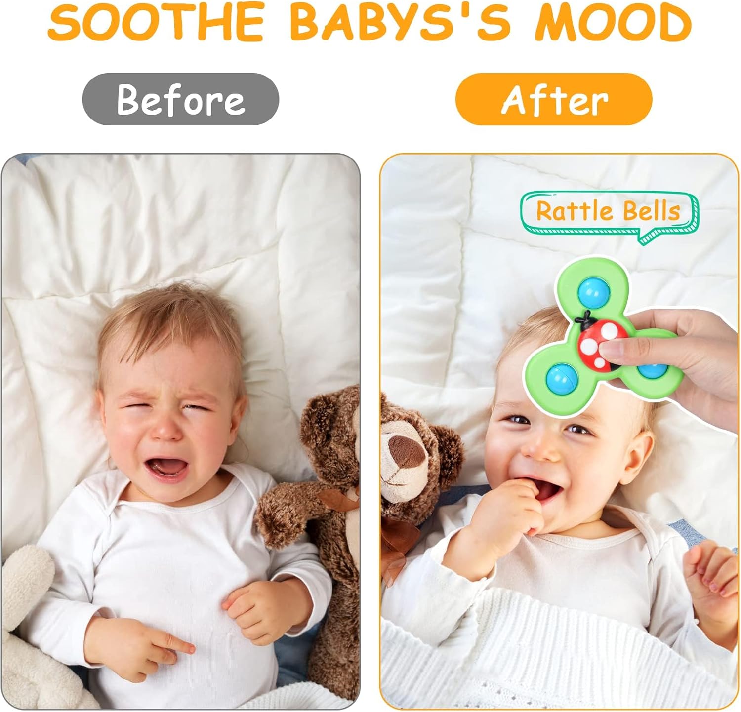 Thumbnail 5 de Ainiv 3PCS Suction Cup Spinner Toy for Baby – Sensory Spinners for Toddlers 1–3 years