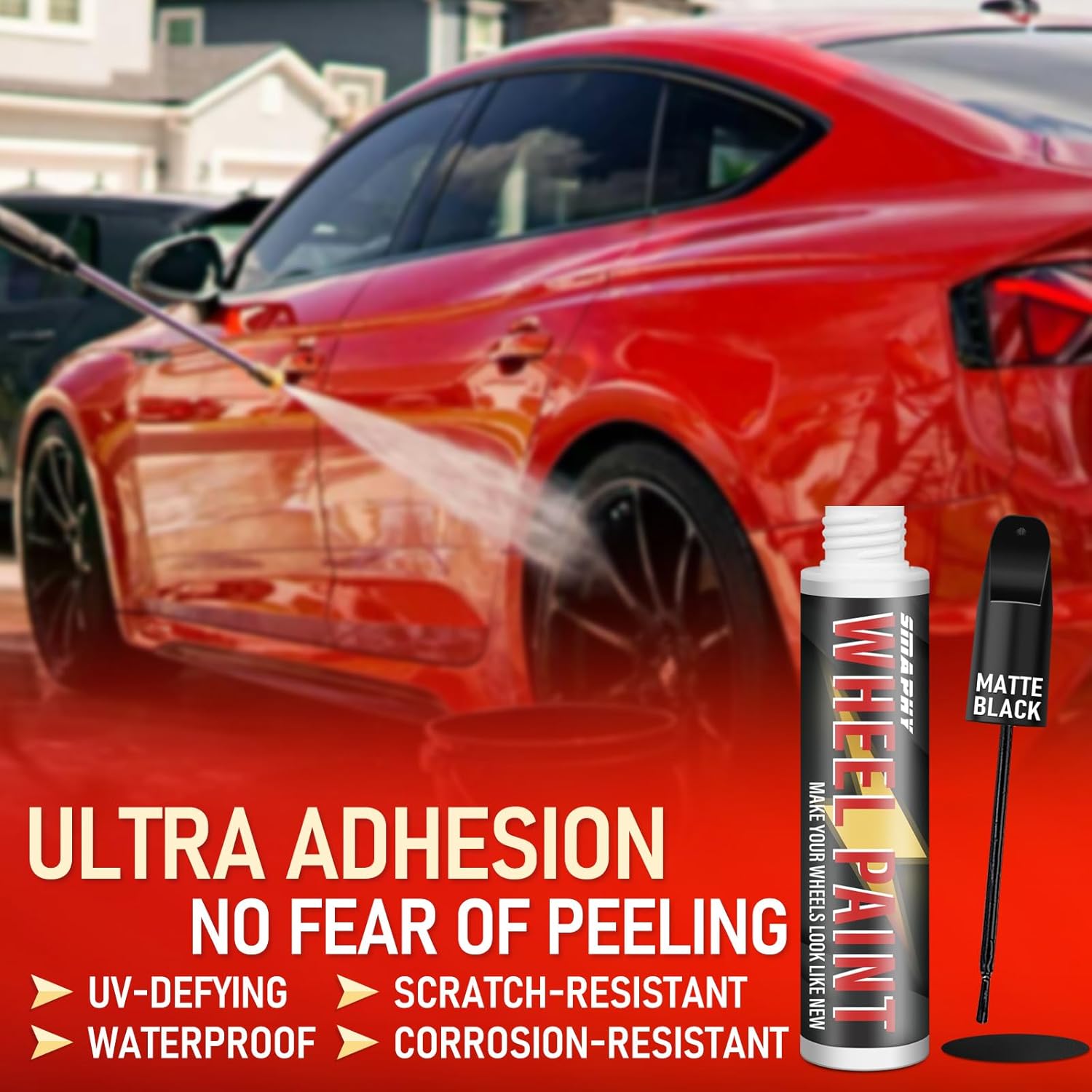 Thumbnail 4 de SMAPHY Matte Black Rim Touch-Up Paint for Wheels 🖌