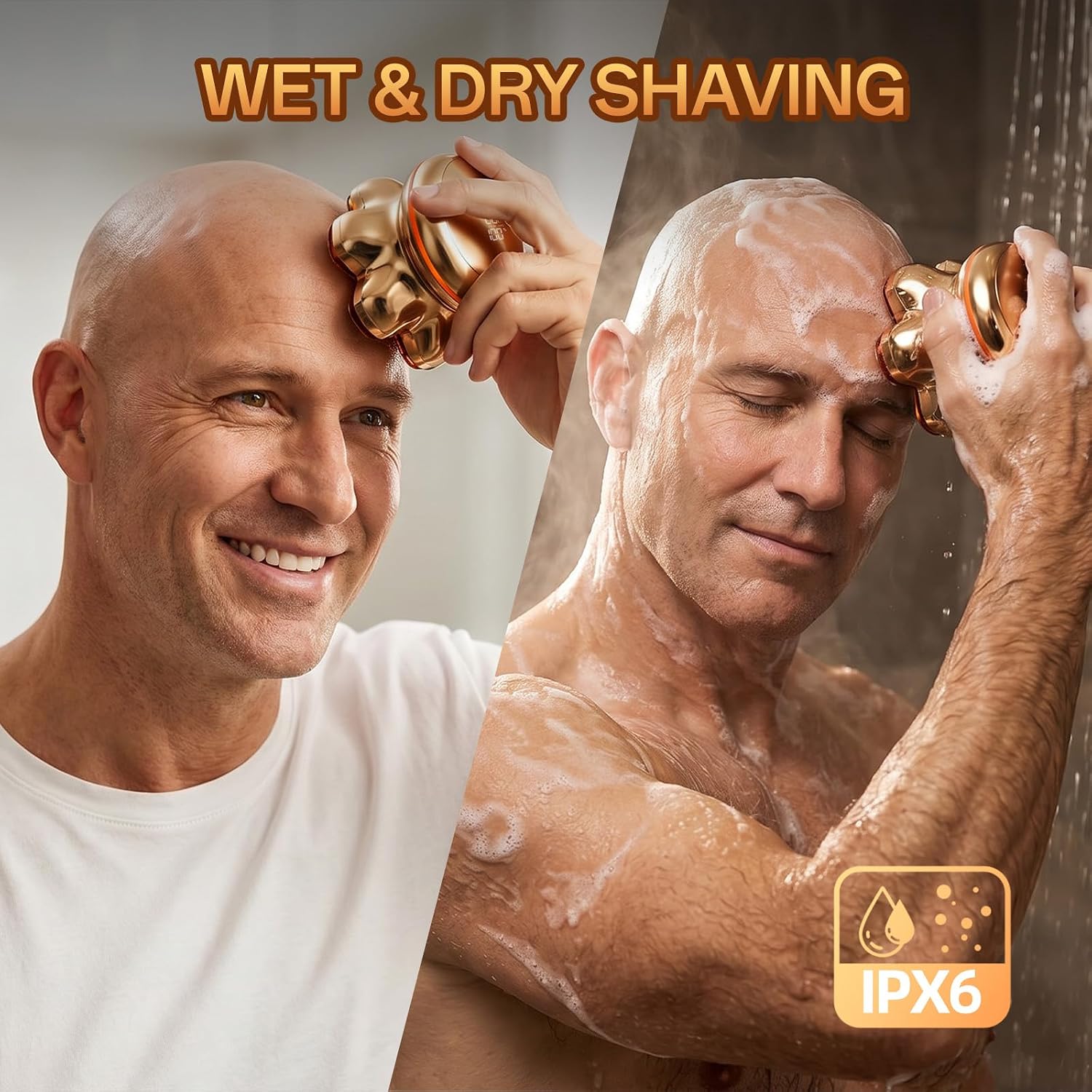 Detalle de MAXGROOM PRO Head Shaver for Bald Men – Upgraded 7D Blade, 150-Min Battery, IPX6 Waterproof