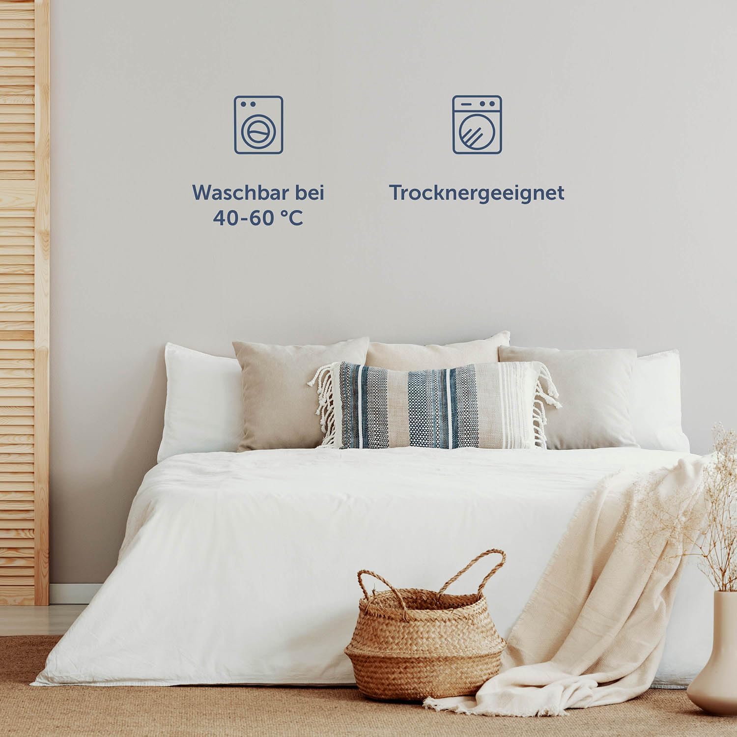 Thumbnail 6 de Blumtal Spannbettlaken 160x200 cm aus Microfaser (OEKO-TEX zertifiziert) – Anthrazit