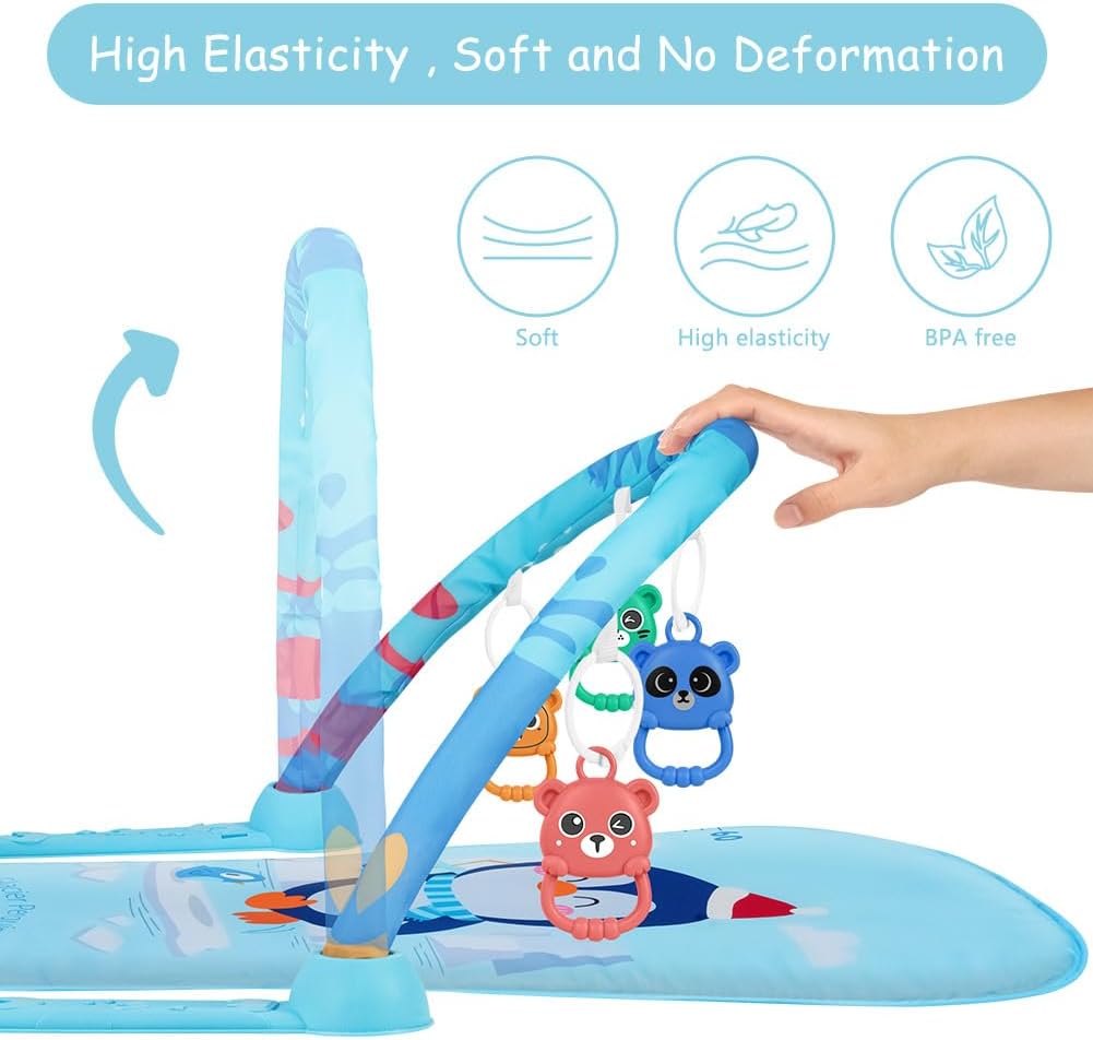 Thumbnail 3 de AOMIG Baby Play Mat: Piano Gym with Lights and 5 Detachable Toys