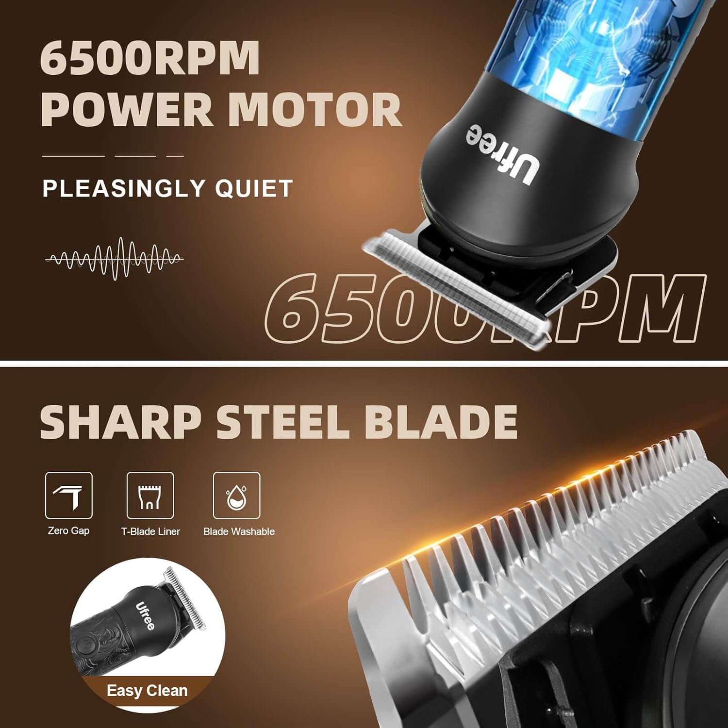 Detalle 2 de Ufree 7‑in‑1 Beard Trimmer 6500 RPM