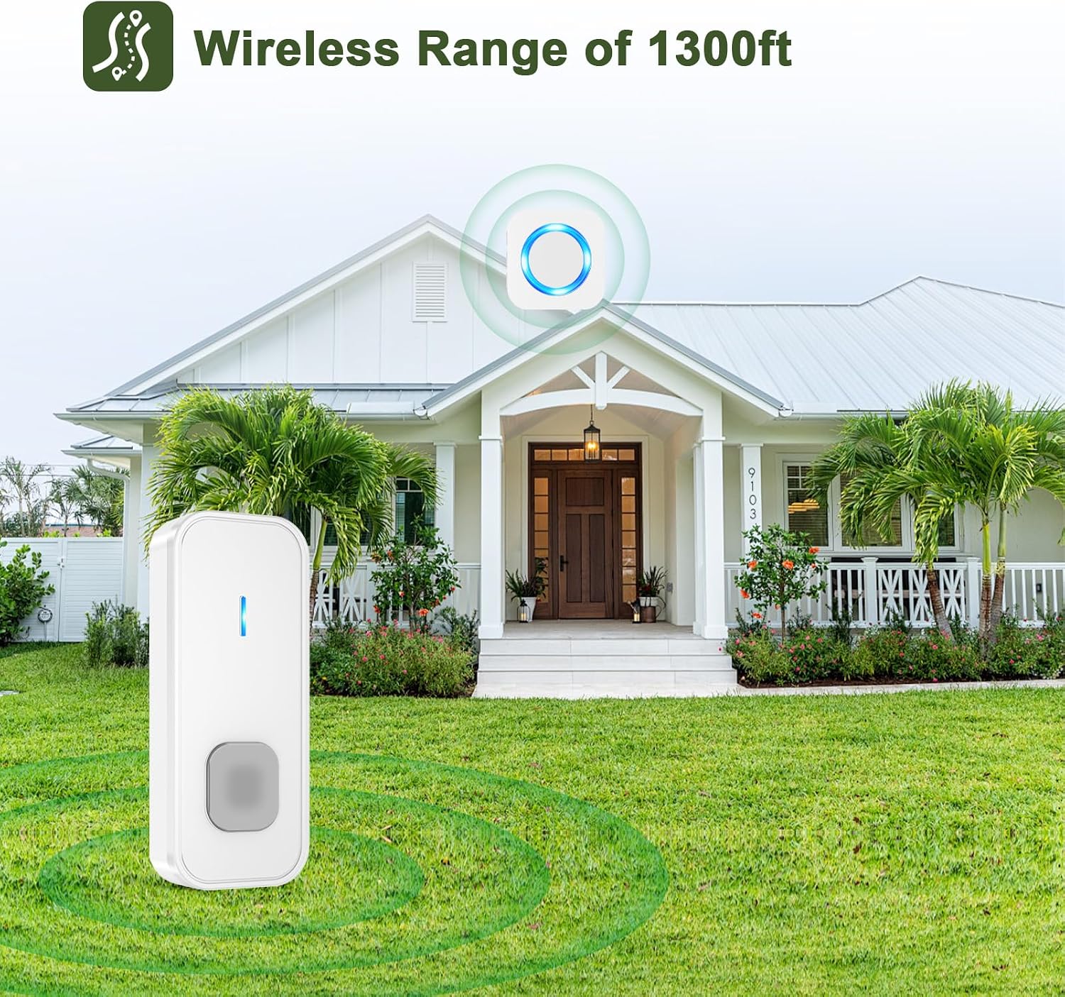 Detalle 2 de SURFOU Wireless Doorbell 1300ft range ๐ข
