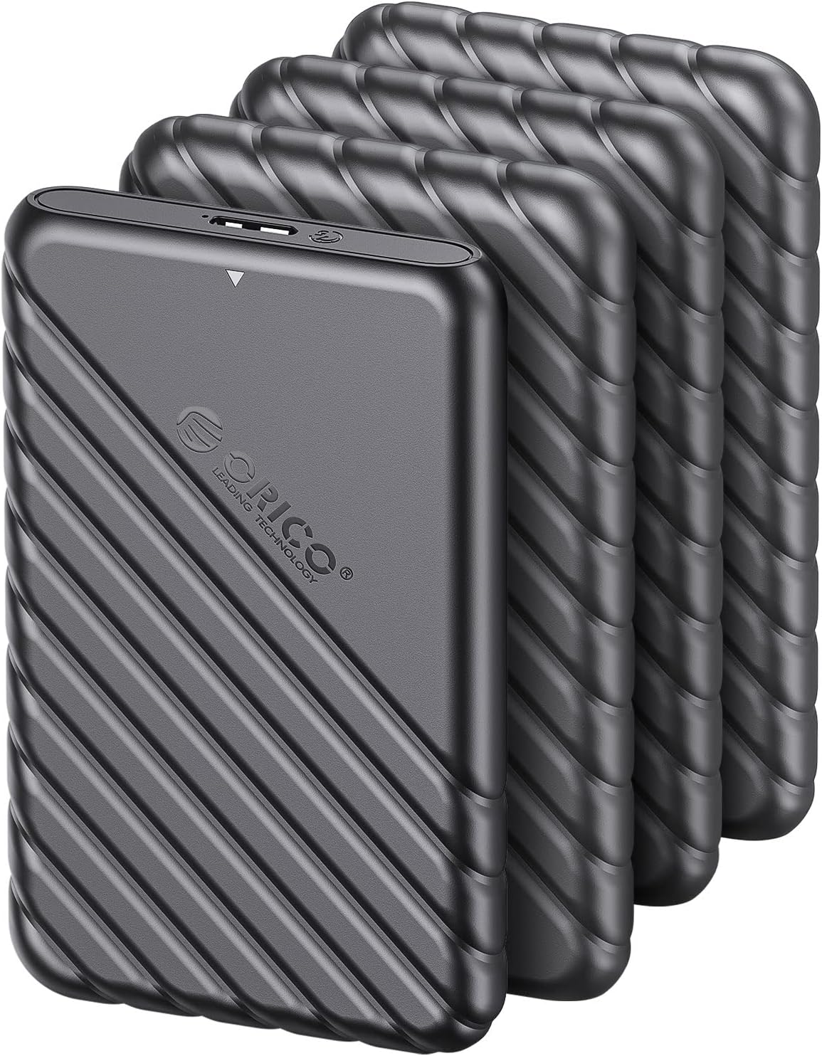 ORICO lot de 4 boîtiers pour disque dur 2,5" USB 3.0 UASP/TRIM (sans outils) noir