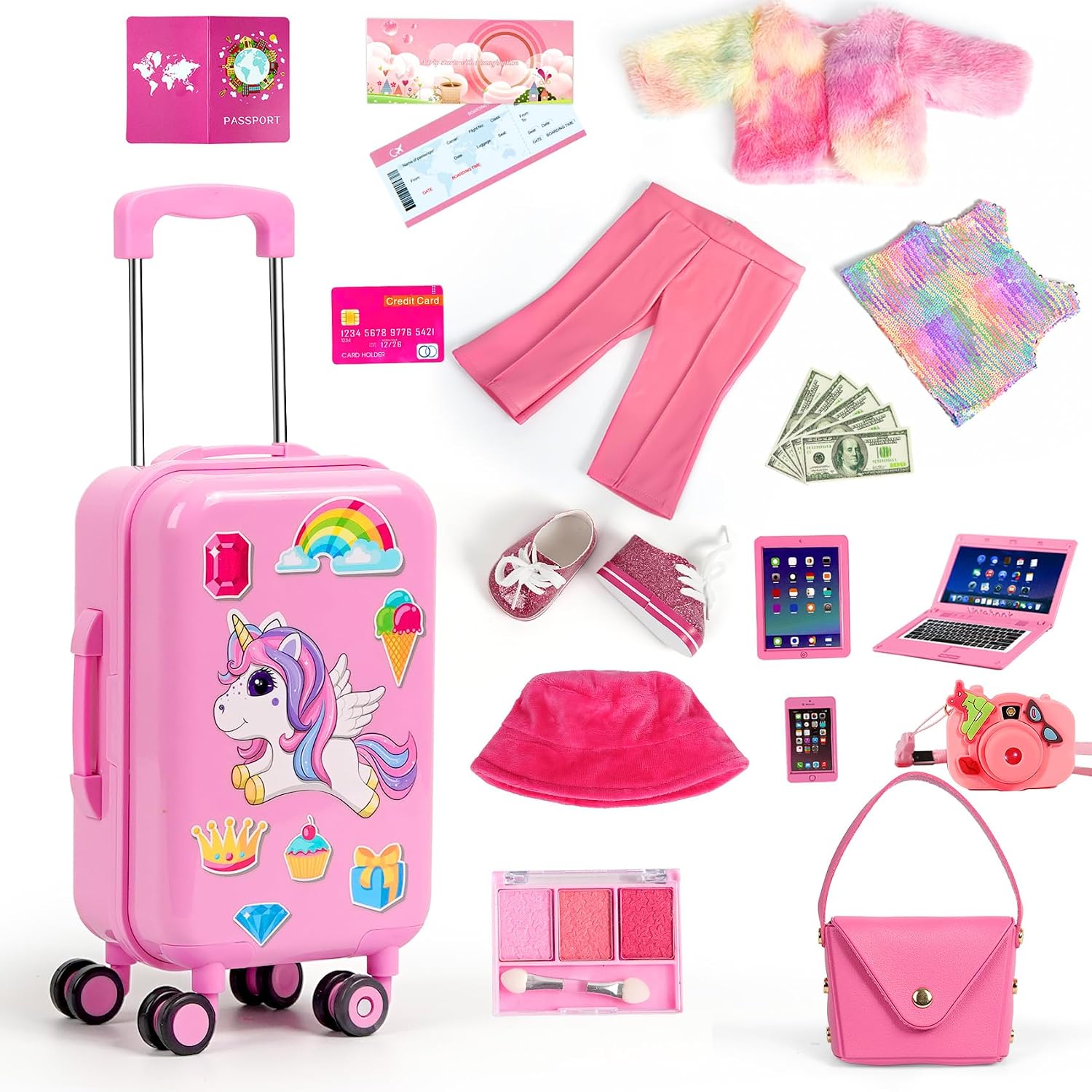 Detalle de 18 inch Doll Travel Set, 26-Piece WONDOLL