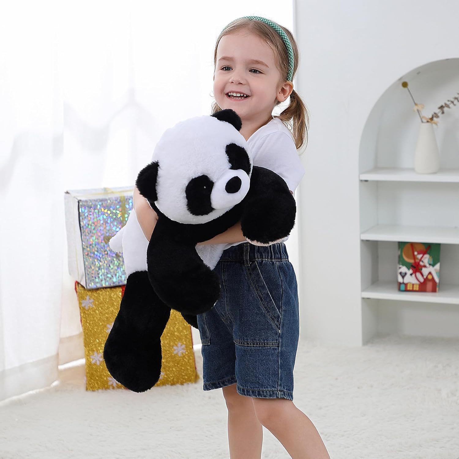 Thumbnail 4 de JellyMallow 24" 5 lbs Weighted Stuffed Panda Plush (Weighted Sensory Pillow)