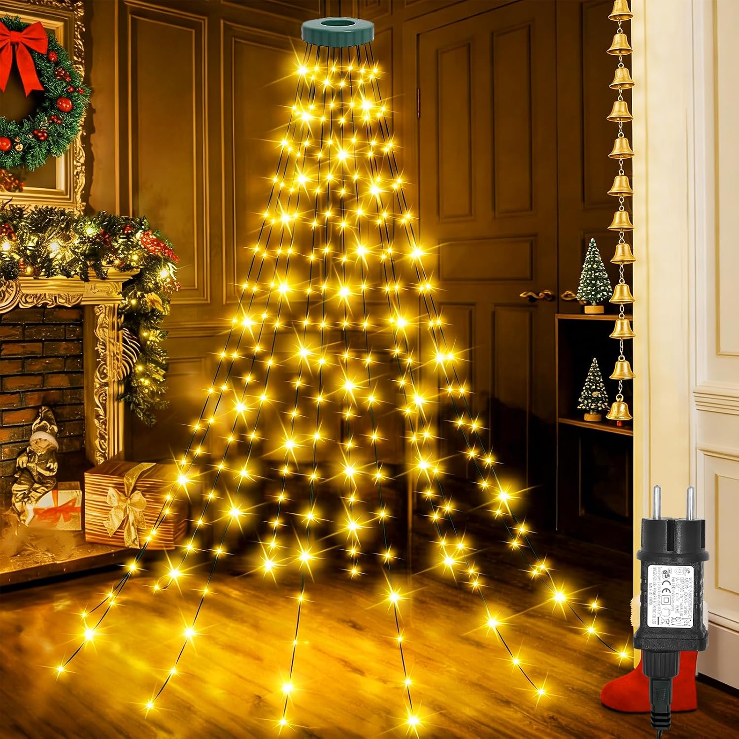 Detalle de Bigzom GP-SW310DC0193-IP44(EU)-1CT kerstboomverlichting met ring, 400 leds