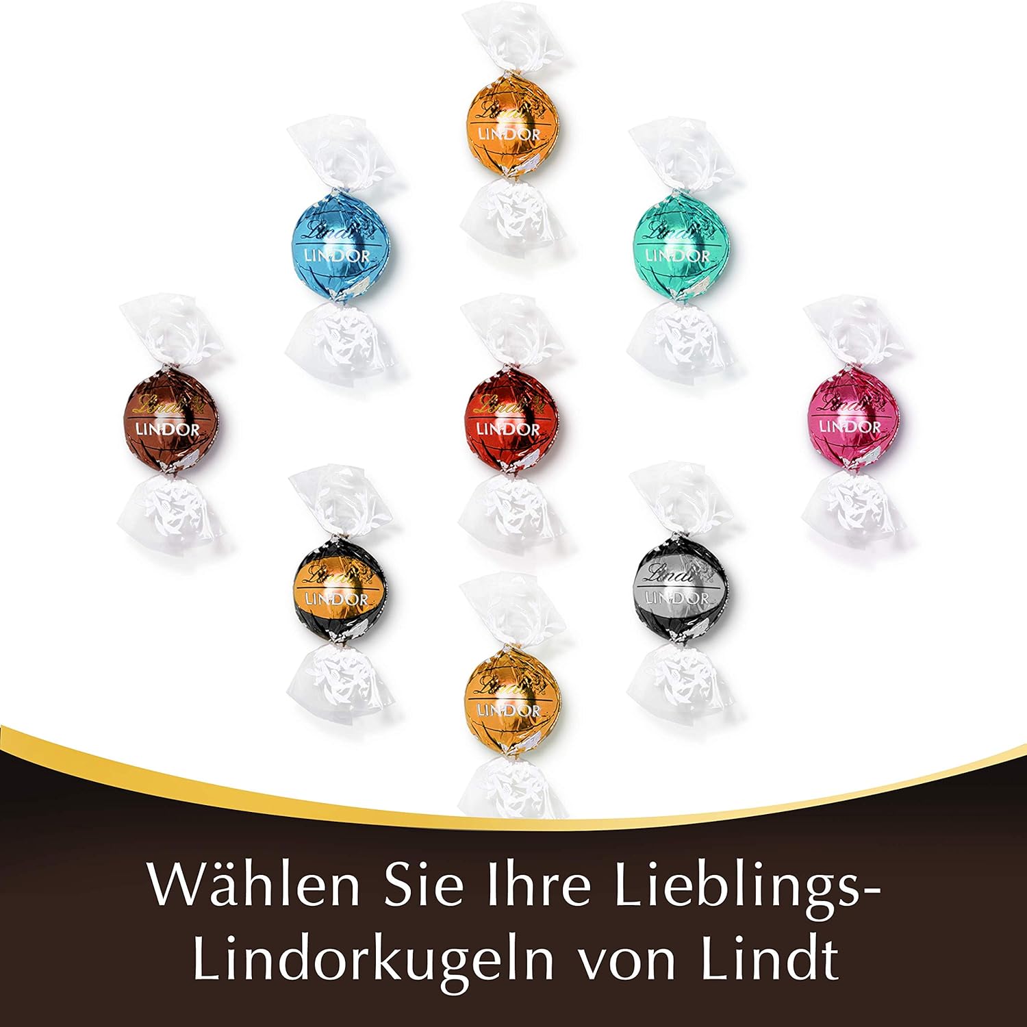 Detalle de Lindt LINDOR Extra Dunkel Schokoladen Kugeln – 1 kg Großpackung
