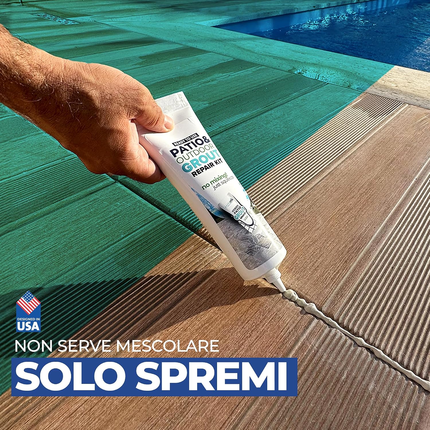 Thumbnail 2 de Riparazione Fughe Piastrelle Esterni Pronto all’Uso con Raschietto – 400 g, Colore Sabbia