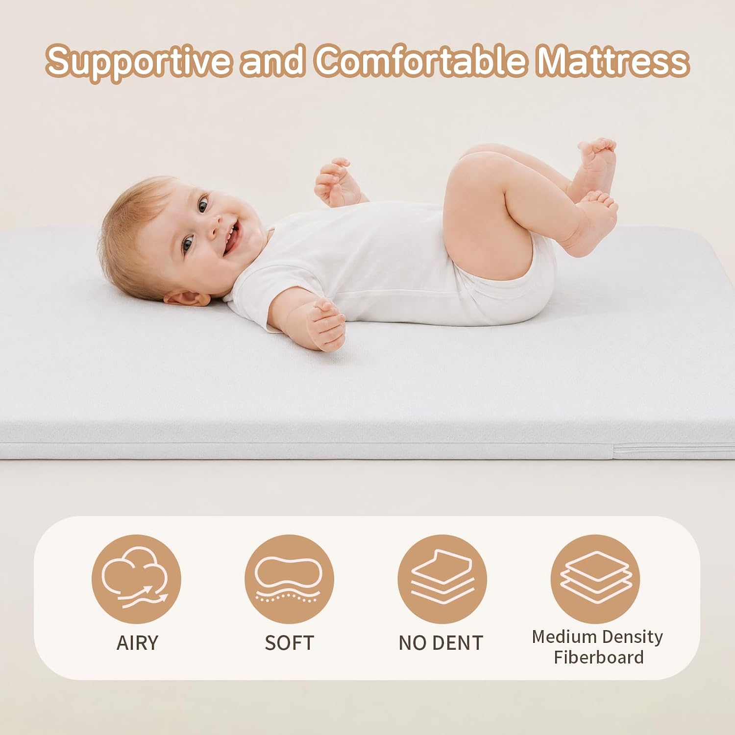 Detalle 2 de Uuoeebb 26.4.3-605 Khaki- 3-in-1 Bedside Bassinet with Mesh