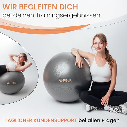 Thumbnail 6 de KIANA SPORTS Gymnastikball & Sitzball – Yoga Ball für Fitness & Büro