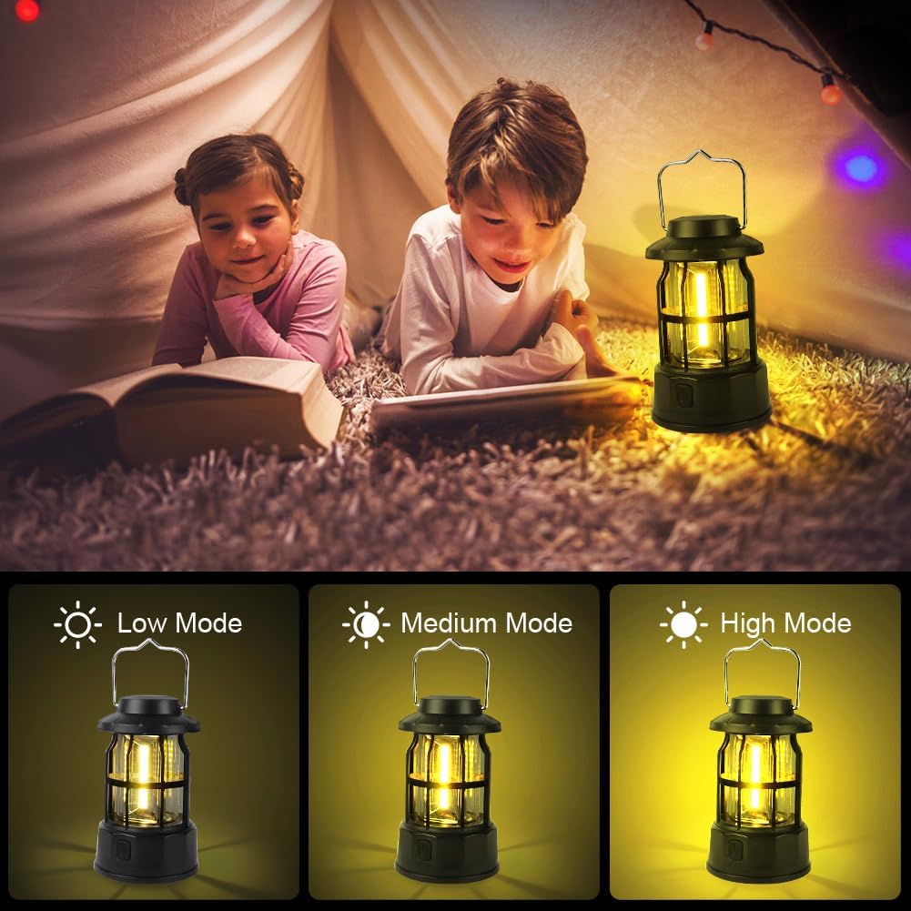 Detalle 1 de Flintronic Camping Lanterns Retro 2-pack