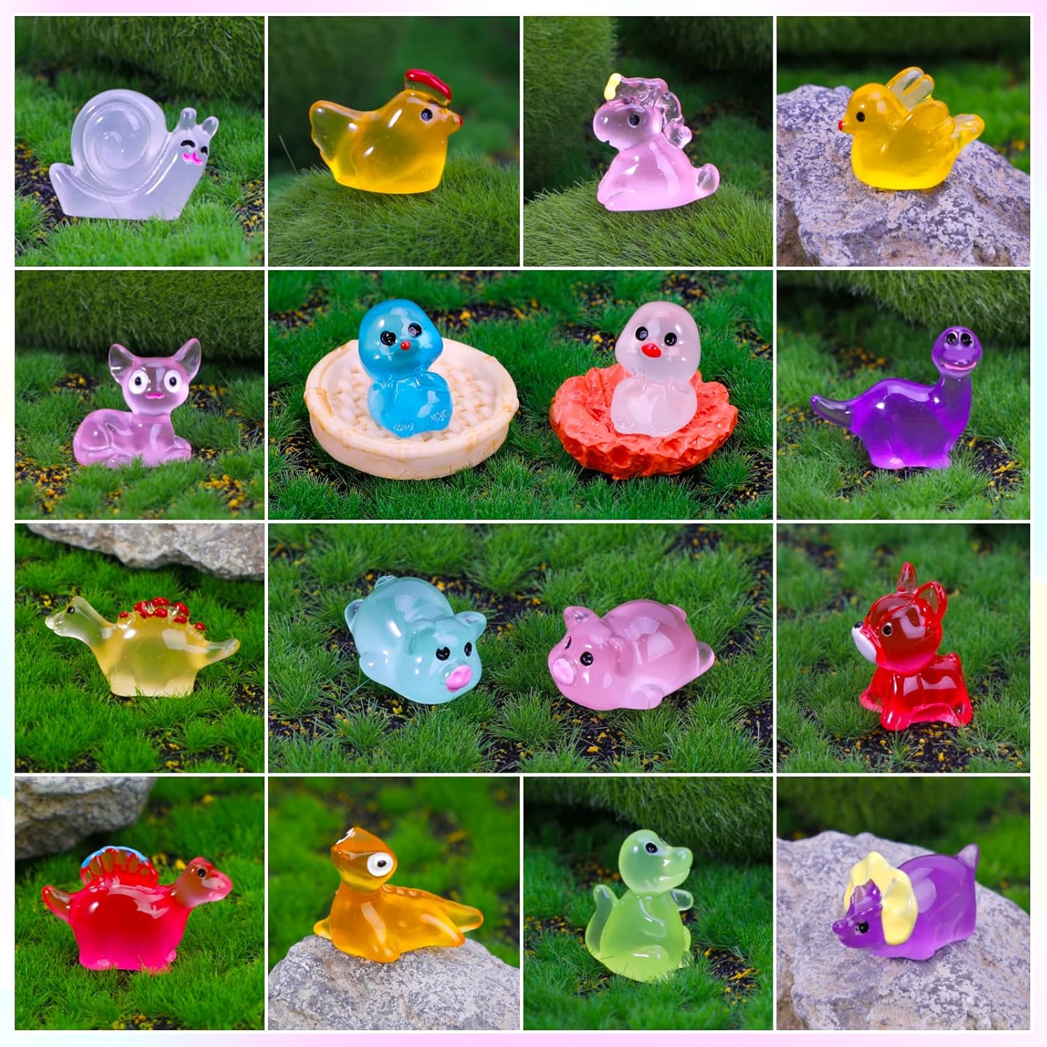 Thumbnail 4 de GWAHSA 240 Mini Resin Animals 🐾