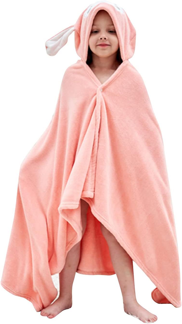 Detalle de Hilmocho Kids Hooded Bath Towel – Large Soft Baby & Toddler Poncho Towel (140cm x 70cm)