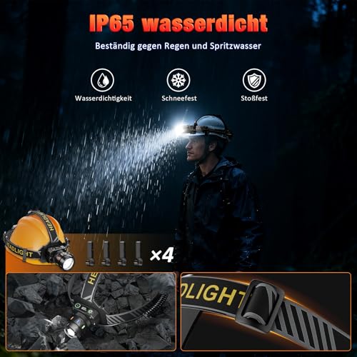 Thumbnail 6 de Linterna frontal LED recargable Sefitopher: 80.000 lm, IP65 y 9 modos para outdoor y trabajo