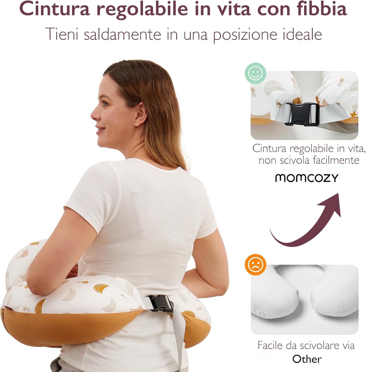 Thumbnail 4 de momcozy Cuscino per allattamento con bordo di sicurezza: comfort ergonomico e versatilità