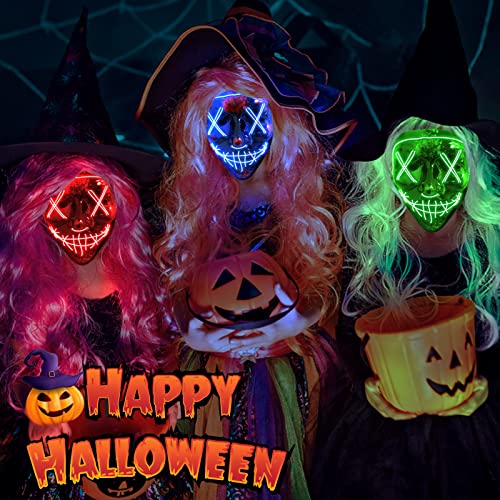 Detalle de Jsdoin Red LED Purge Mask with 3 Lighting Modes and Adjustable Strap