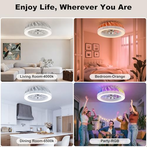 Thumbnail 6 de Ventilatore da soffitto con luce Ateroll: 46 cm, LED RGB, telecomando e timer