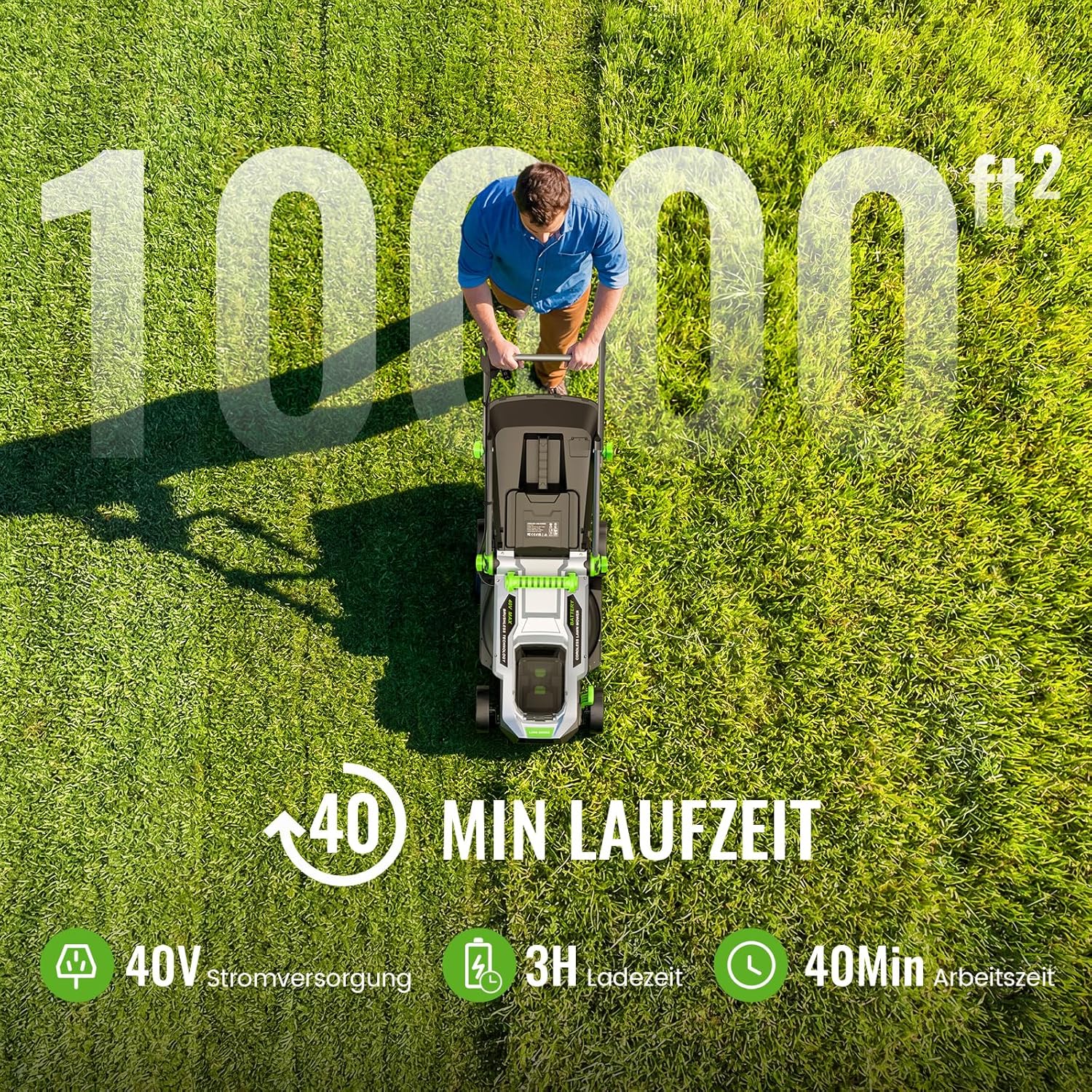 Thumbnail 2 de ETOOLAB Akku-Rasenmäher 40V (2x20V) 33 cm – bis 280 m², Brushless, Mulch-Kit