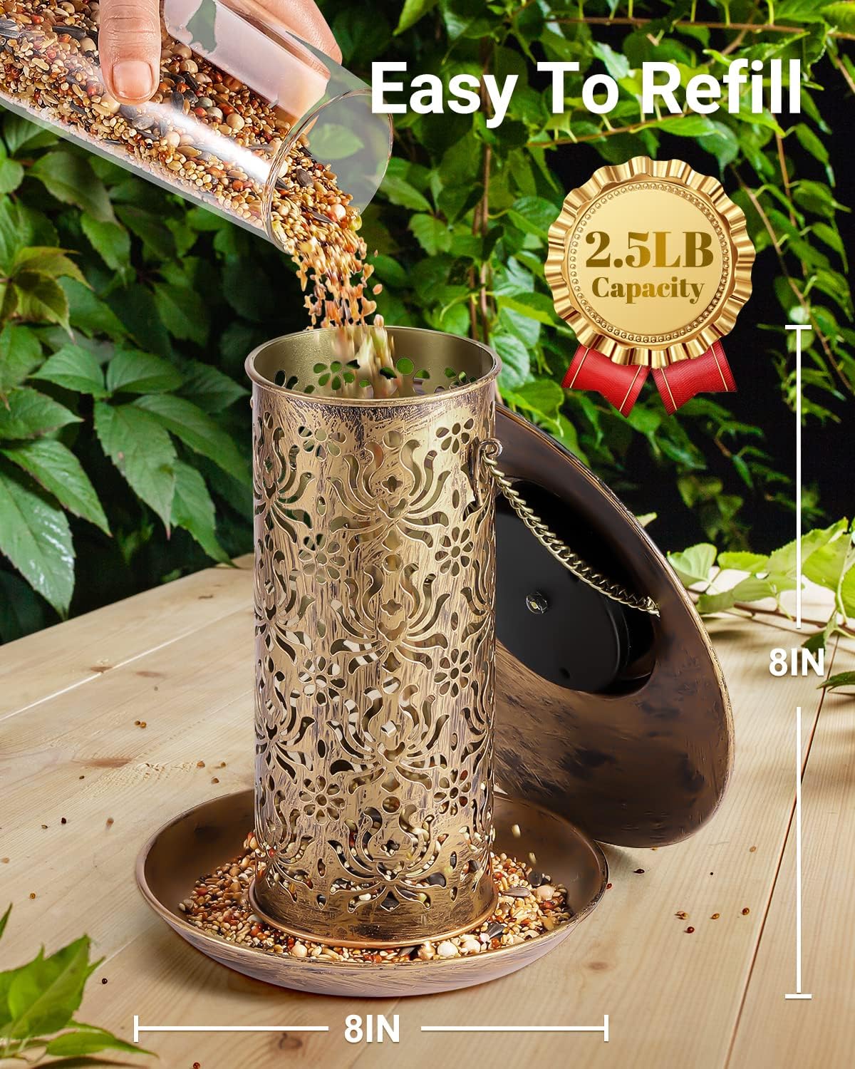 Thumbnail 4 de HOUSESAPP Solar Bird Feeder 2.5LBs