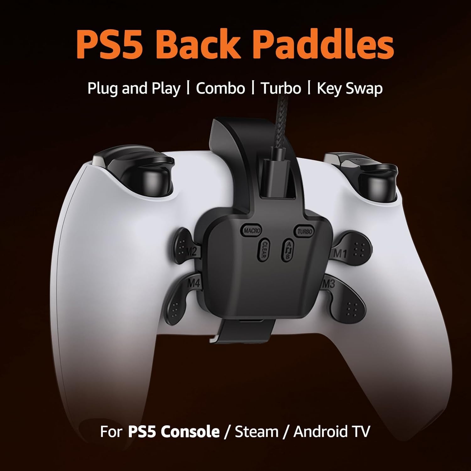 Detalle 2 de IWGAME PS5 Controller Back Paddles with 4 Programmable Buttons and Turbo