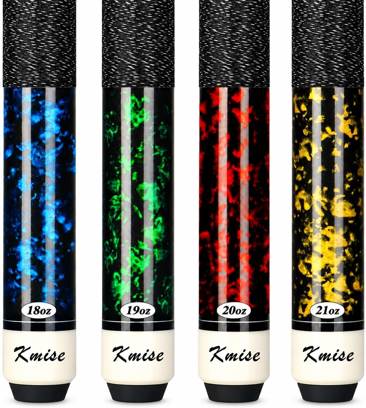 Kmise Pool Sticks Set of 4, 58-Inch Canadian Maple Pool Cue Set