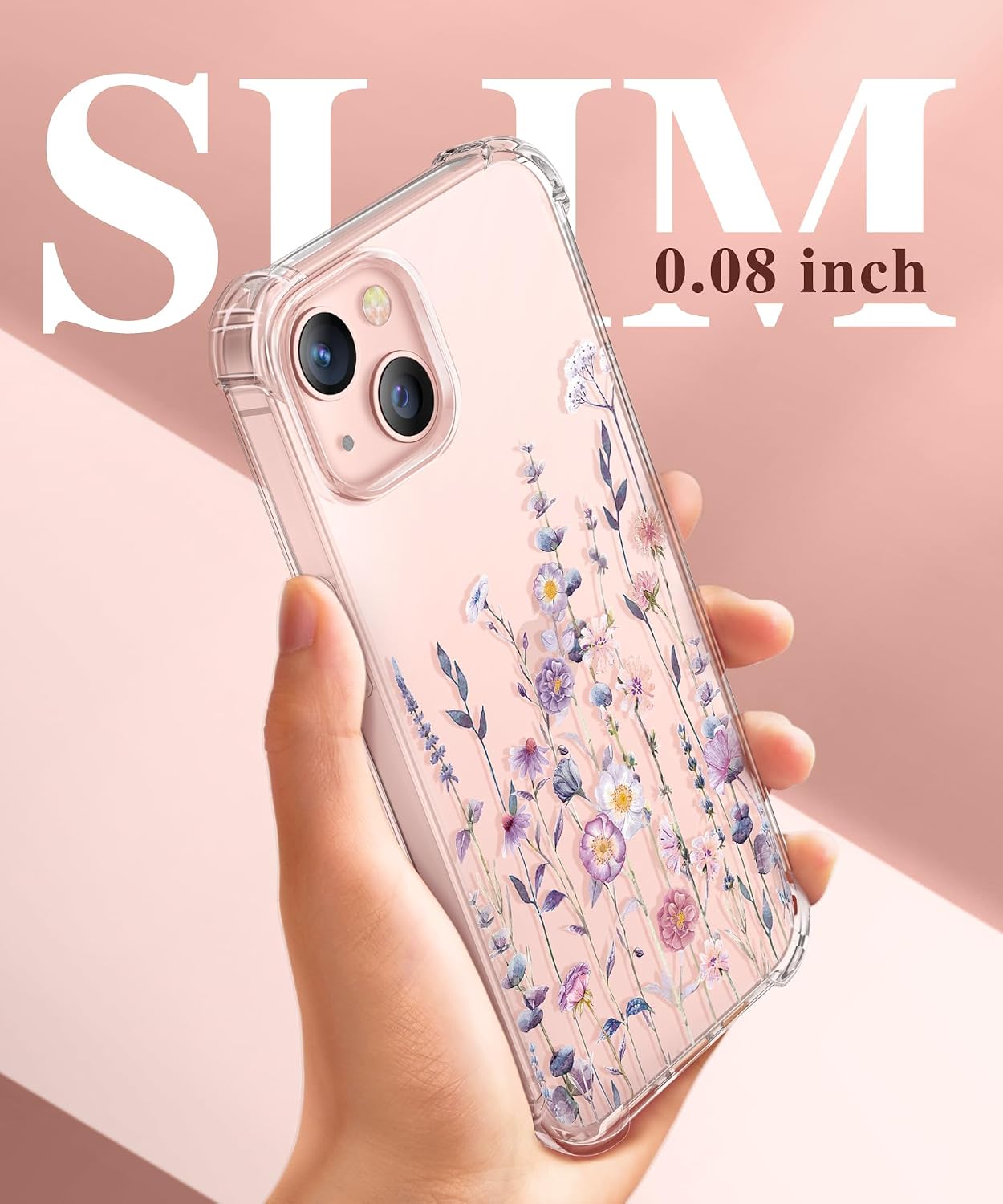 Thumbnail 5 de GVIEWIN iPhone 13 Floral Clear Case 6.1"