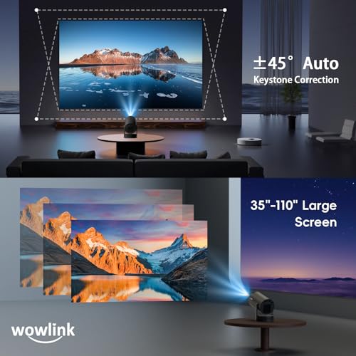 Thumbnail 5 de wowlink W210 Mini proyector portátil con WiFi 6, Bluetooth 5.4 y apps integradas (Air Remote)