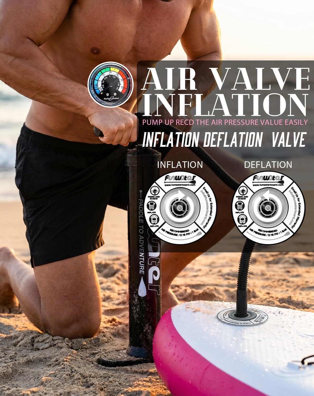 Thumbnail 6 de FunWater Inflatable Ultra-Light Stand Up Paddle Board with Premium Accessories