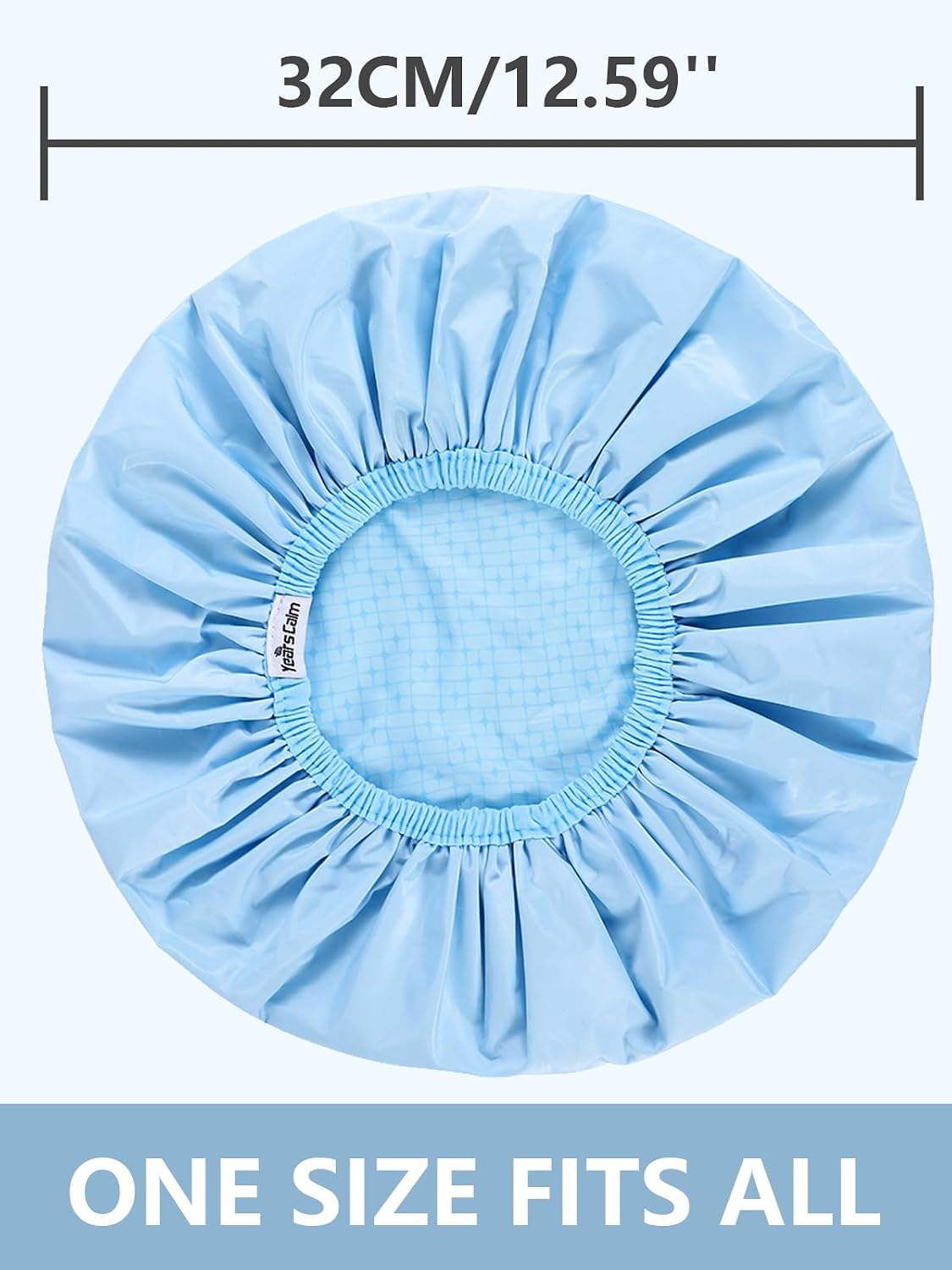 Thumbnail 4 de Years calm Reusable Shower Cap, Blue, Dual-Layer Waterproof Design