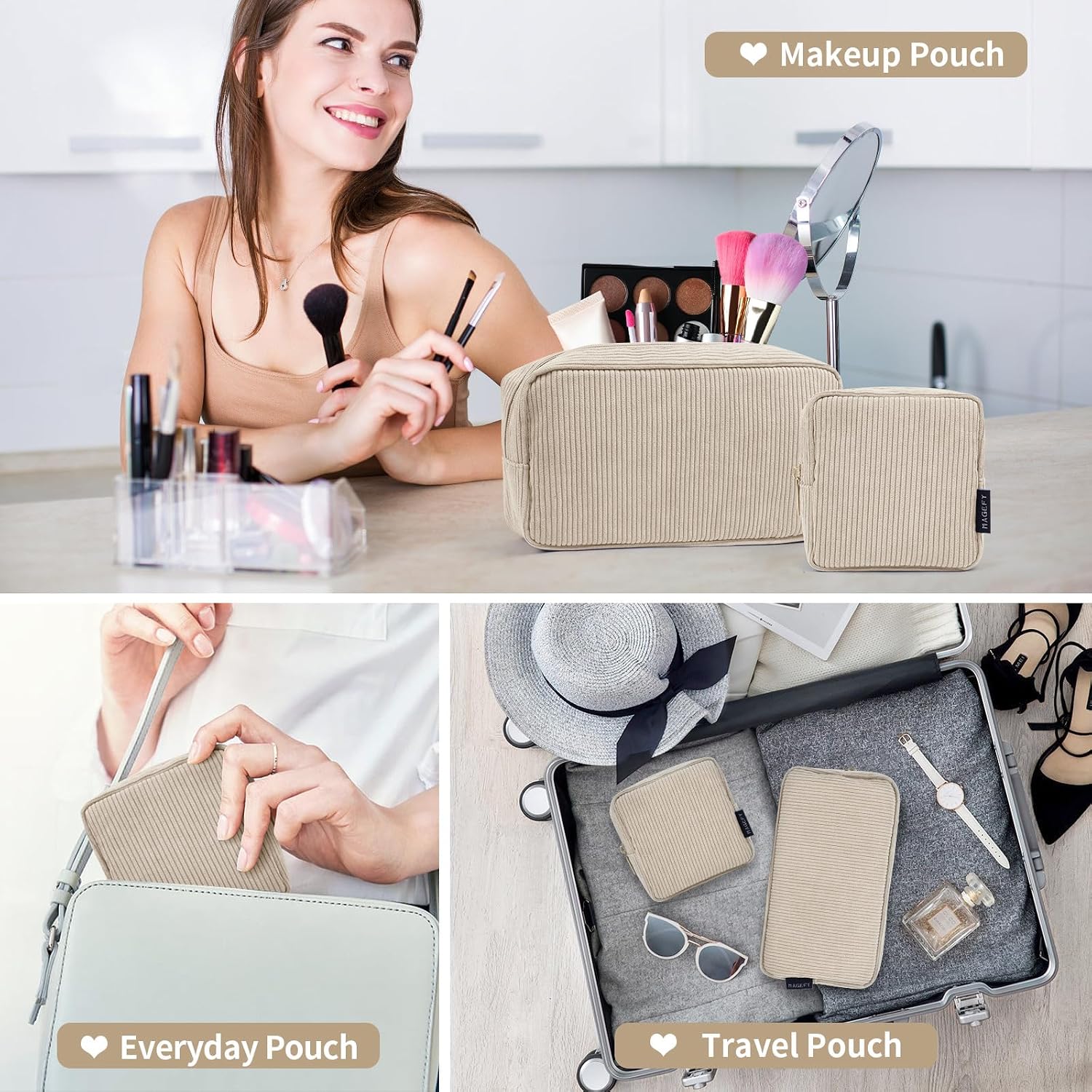 Thumbnail 6 de MAGEFY Small Makeup Bag 4.7x5.1 in