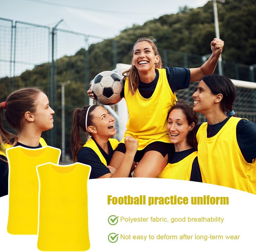 Detalle de AUYAO Fußballtraining Leibchen – 6er Netzwesten Set in Grün, für Kinder und Erwachsene