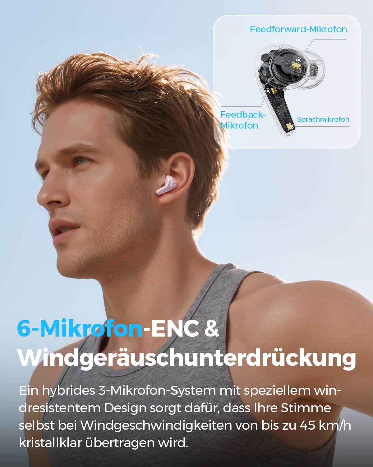 Thumbnail 6 de SoundPEATS C30 Noise Cancelling Kopfhörer: Hi-Res LDAC, 52 Std Akku, 6 Mikrofone, 52 dB ANC