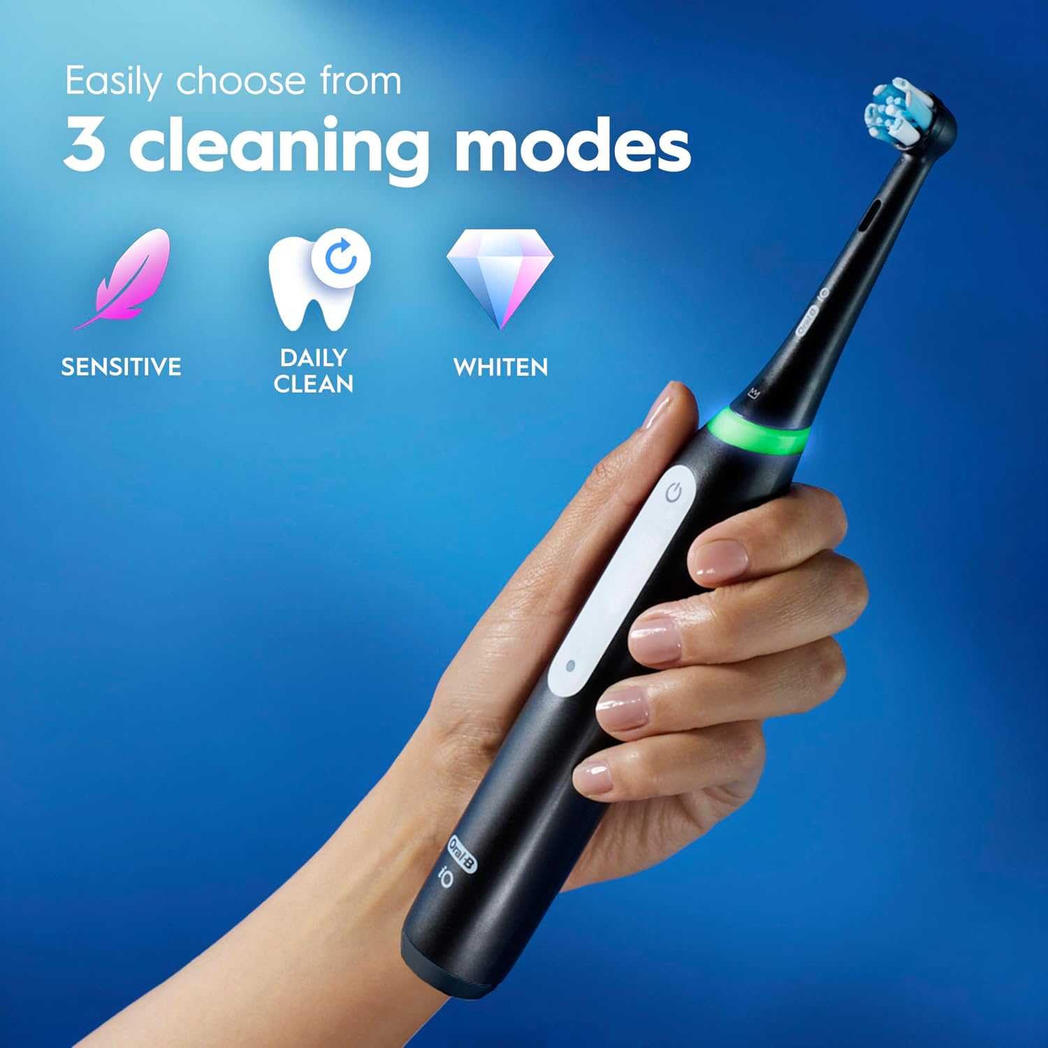 Detalle de Oral-B iO Series 3 Limited iO G3.2Q6.2KD 電動歯ブラシ 充電式・圧力センサー・タイマー付き・ブラック