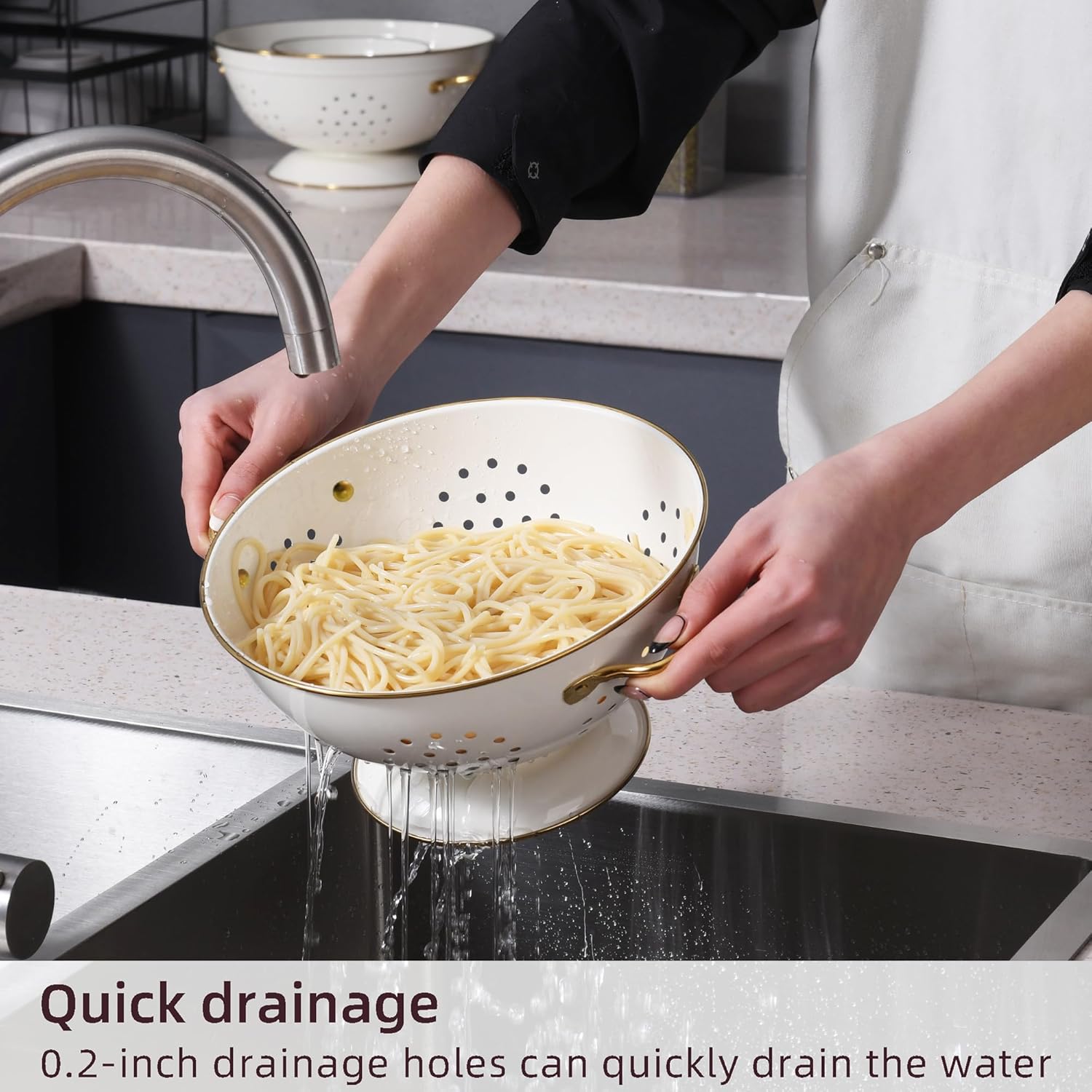 Thumbnail 2 de Metal Colander Set 3-piece 🍽