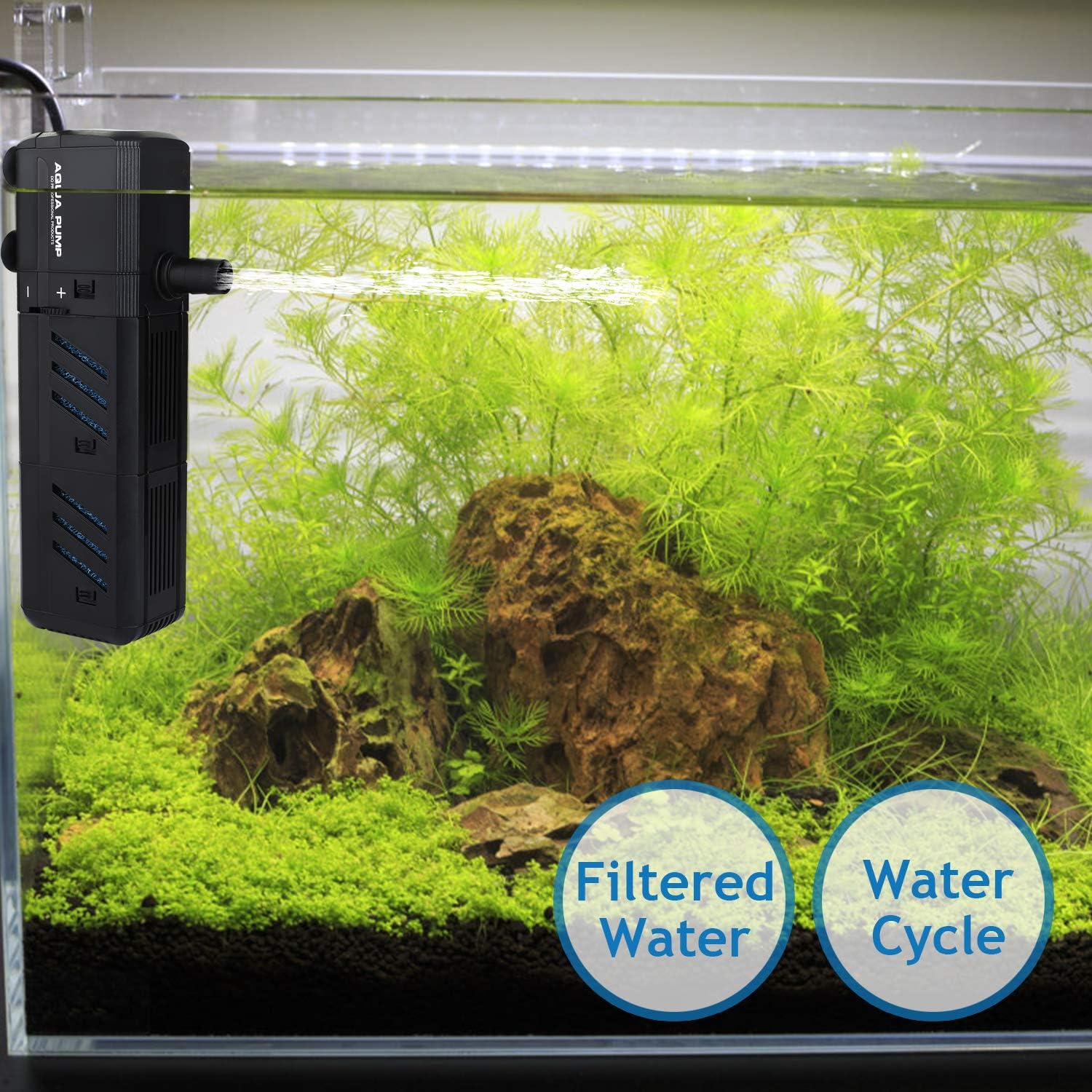 Detalle de NO.17 Filtro Interno Acquario 15W Regolabile con Pompa 1500 L/H per 500–800 L