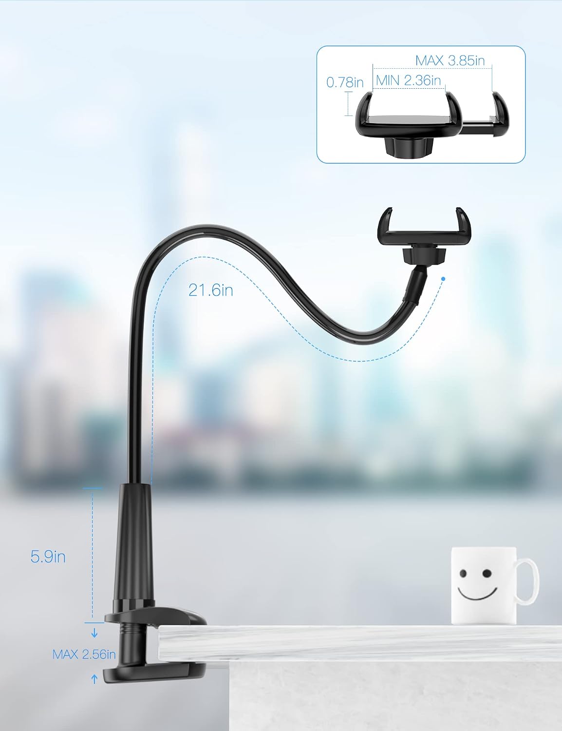 Thumbnail 4 de TRYONE Gooseneck Phone Holder Stand 4–7