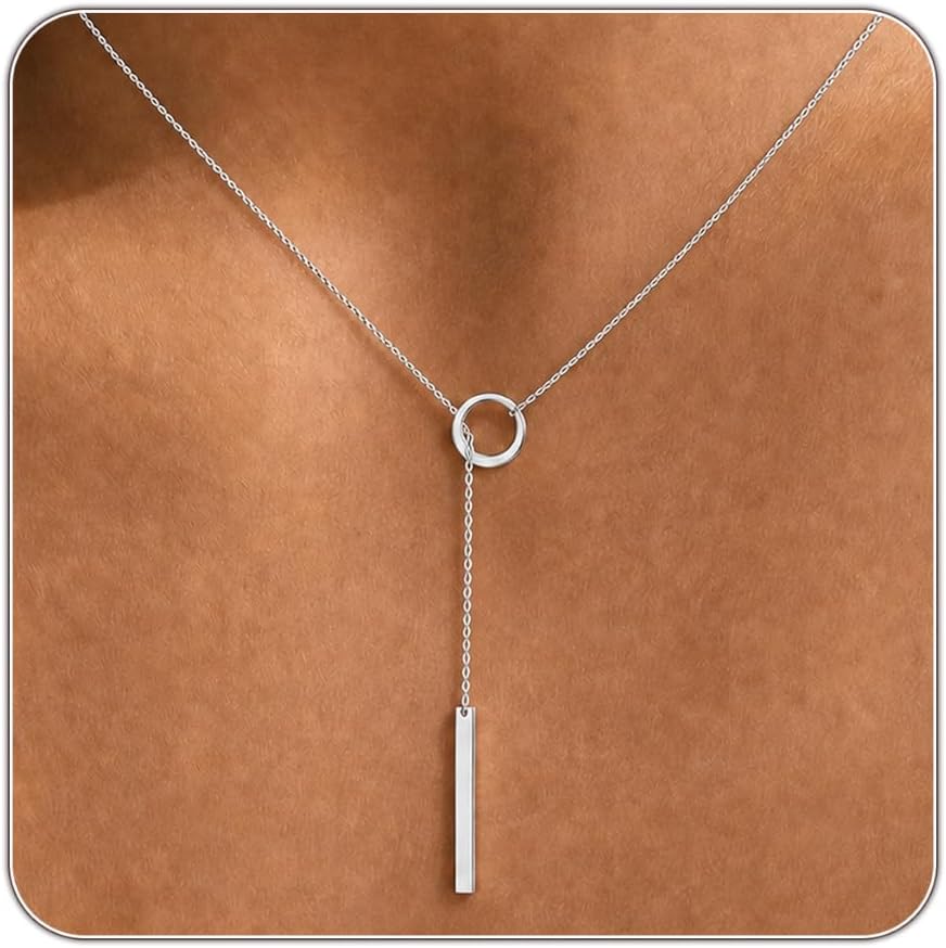 Detalle de Patwes Lariat Necklace, 14K Gold Plated