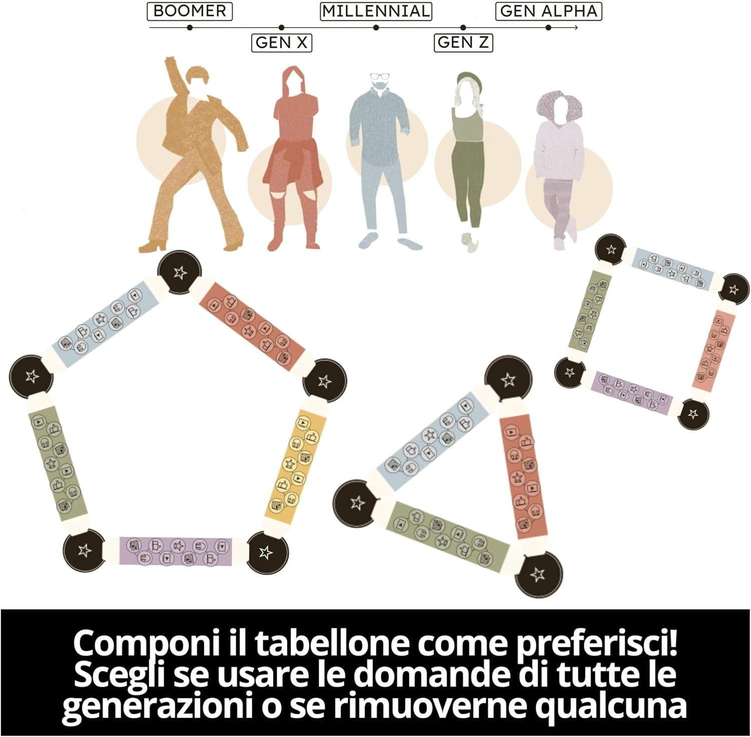Detalle de Mind The Gap di Spin Master Games: il quiz intergenerazionale con 2.000 domande per tutta la famiglia
