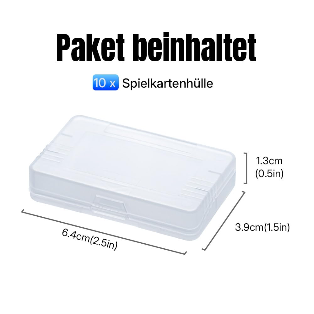 Detalle de Mcbazel 10 Stück Spielhüllen für Game Boy Advance, SP und Micro – transparente Schutzboxen