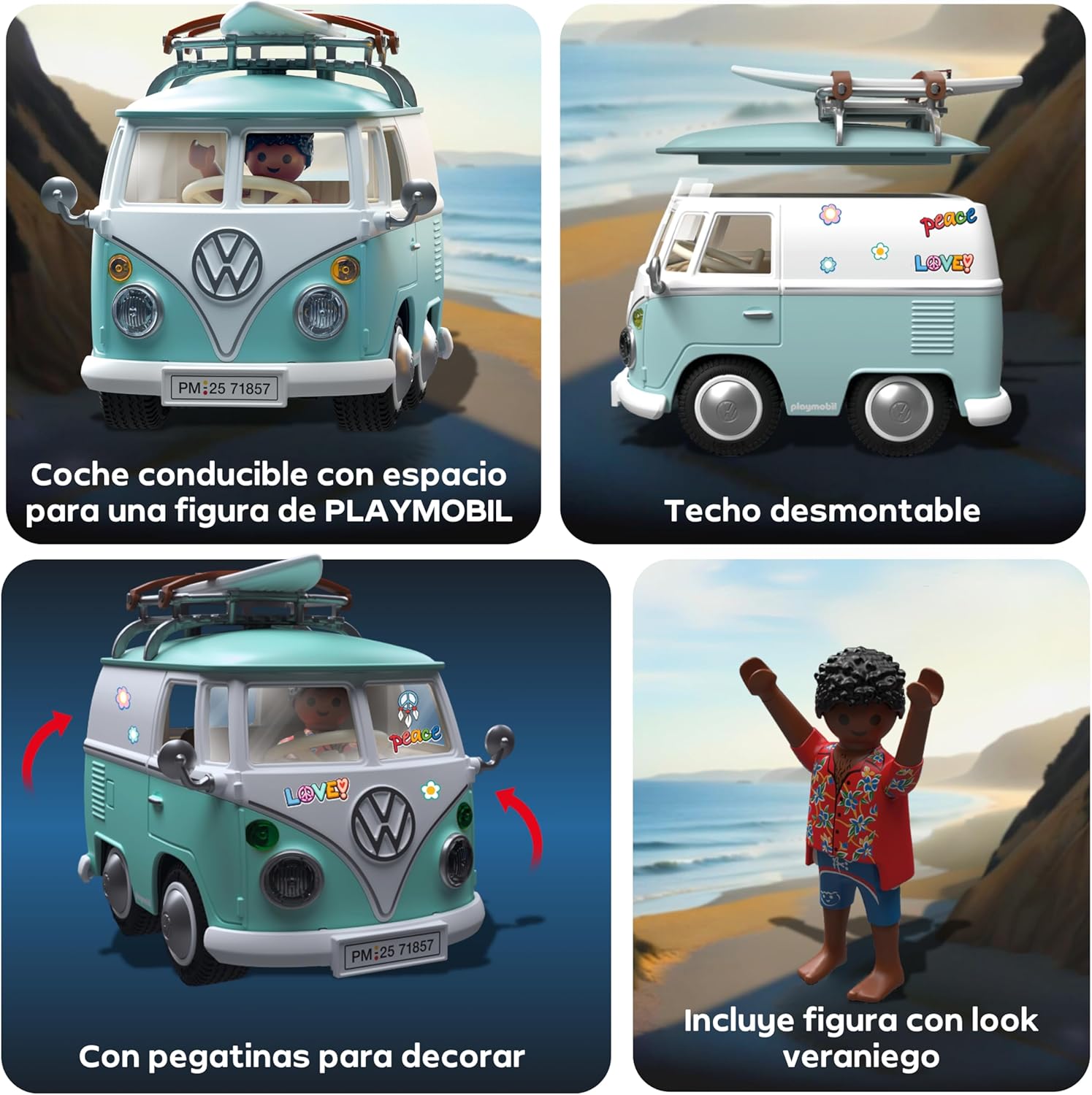 Detalle 2 de PLAYMOBIL camper van, Volkswagen T1